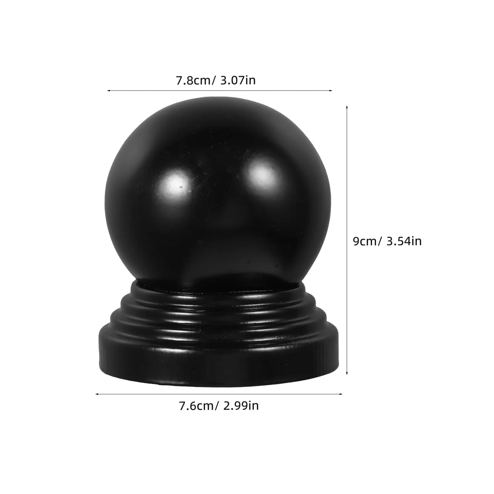 Black Metal Ball Post Cap Decorative Fence Guardrail Handrail Covers Iron Pipe Cap Stair Railing Accessories Outdoor Garden Gate