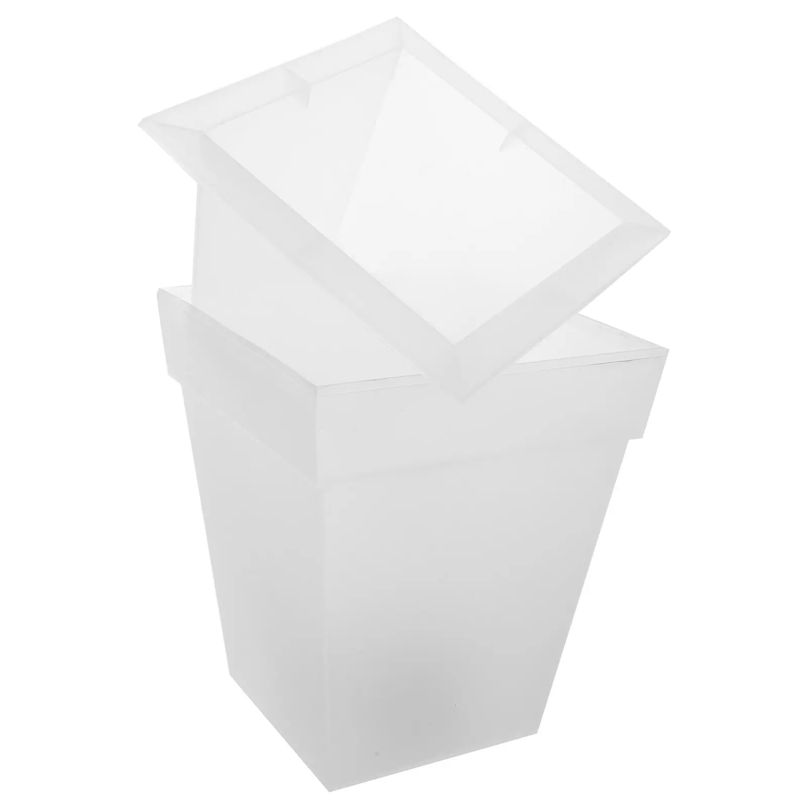 Square Planter Lamp Solar Powered Flowerpot Luminous Garden Decor Outdoor Balcony Planter Plastic Planter With Light Glowing
