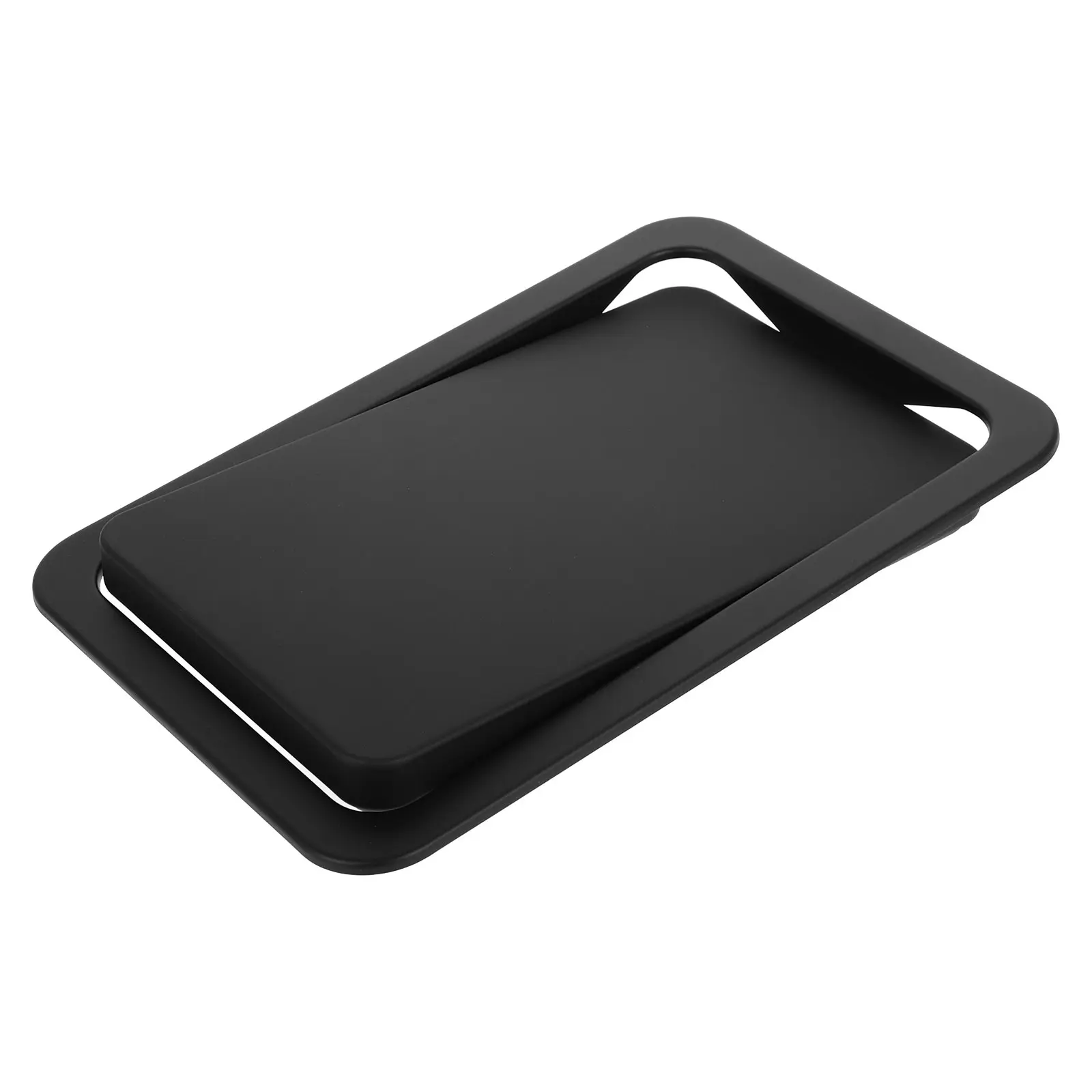 Rectangle Swing Flap Stainless Steel Lid Trash Can Cover Waste Bin Replacement Garbage Recycling Container Household
