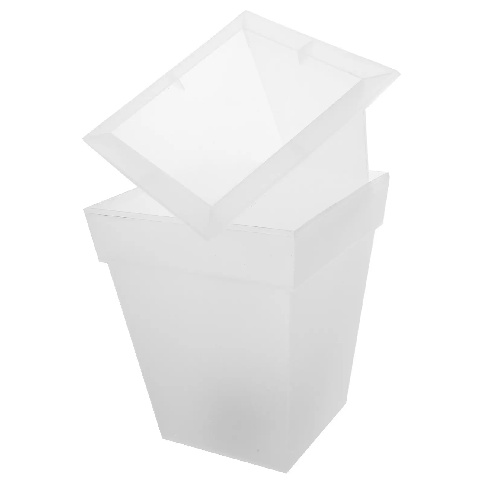 Square Planter Lamp Solar Powered Flowerpot Luminous Garden Decor Outdoor Balcony Planter Plastic Planter With Light Glowing