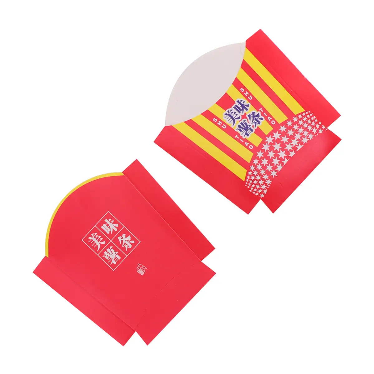 100 Pcs Disposable Food Boxes Chips Snack Packaging Supplies Paper Fry Box For Parties Picnics Movie Night Home Shop Use