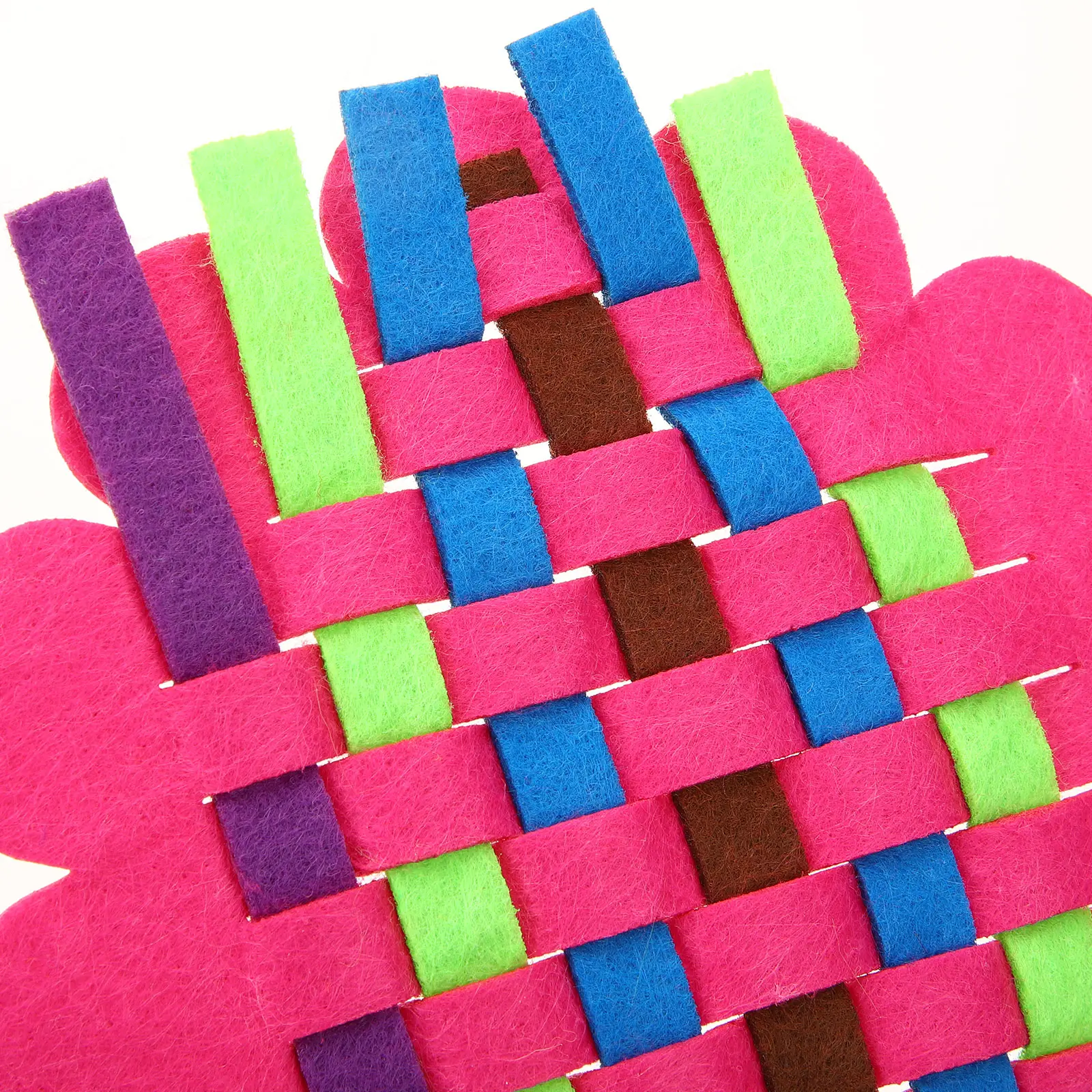 6pcs Heart Shaped Flower Weaving Toy Kids Toddler Knitting Cloth Educational Toys Kindergarten Butterfly Valentine Gifts