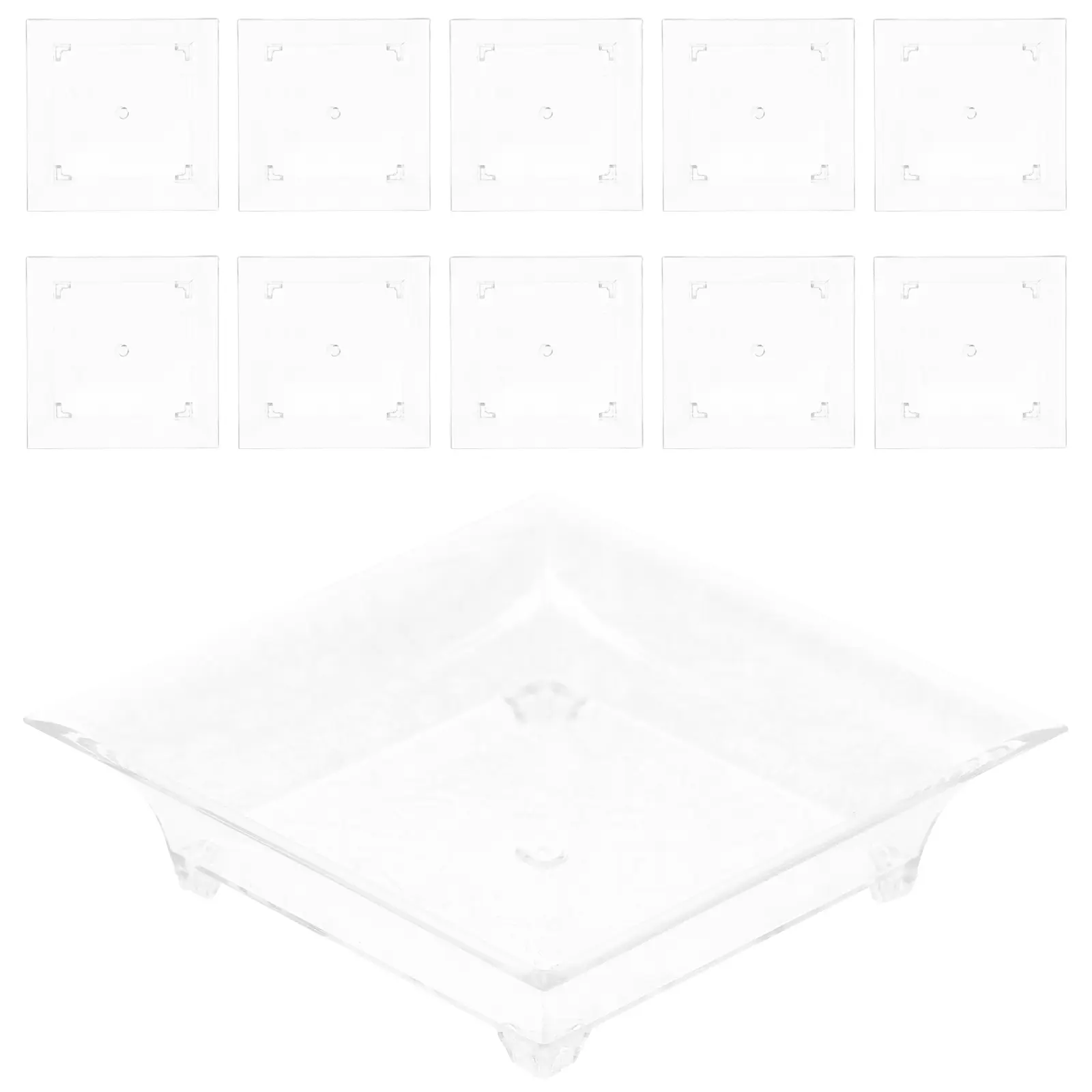25pcs Dessert Bowls Disposable Party Dishes Plastic Appetizer Containers Cake Bowls Smoothie Holders Ice Cream Plates