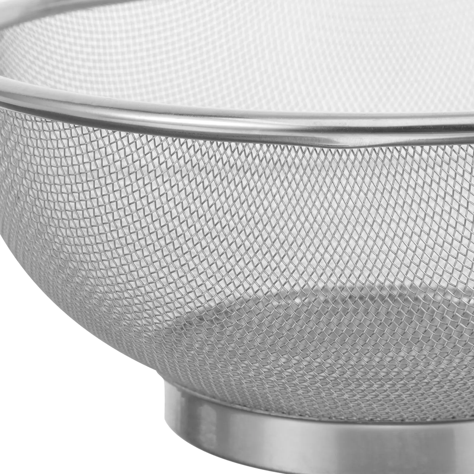 1 set Stainless Steel Basin 19CM White 18CM Mesh Strainer Kitchen Sink Drain Basket Rice Washer Drainer Fine Net Vegetable Fruit