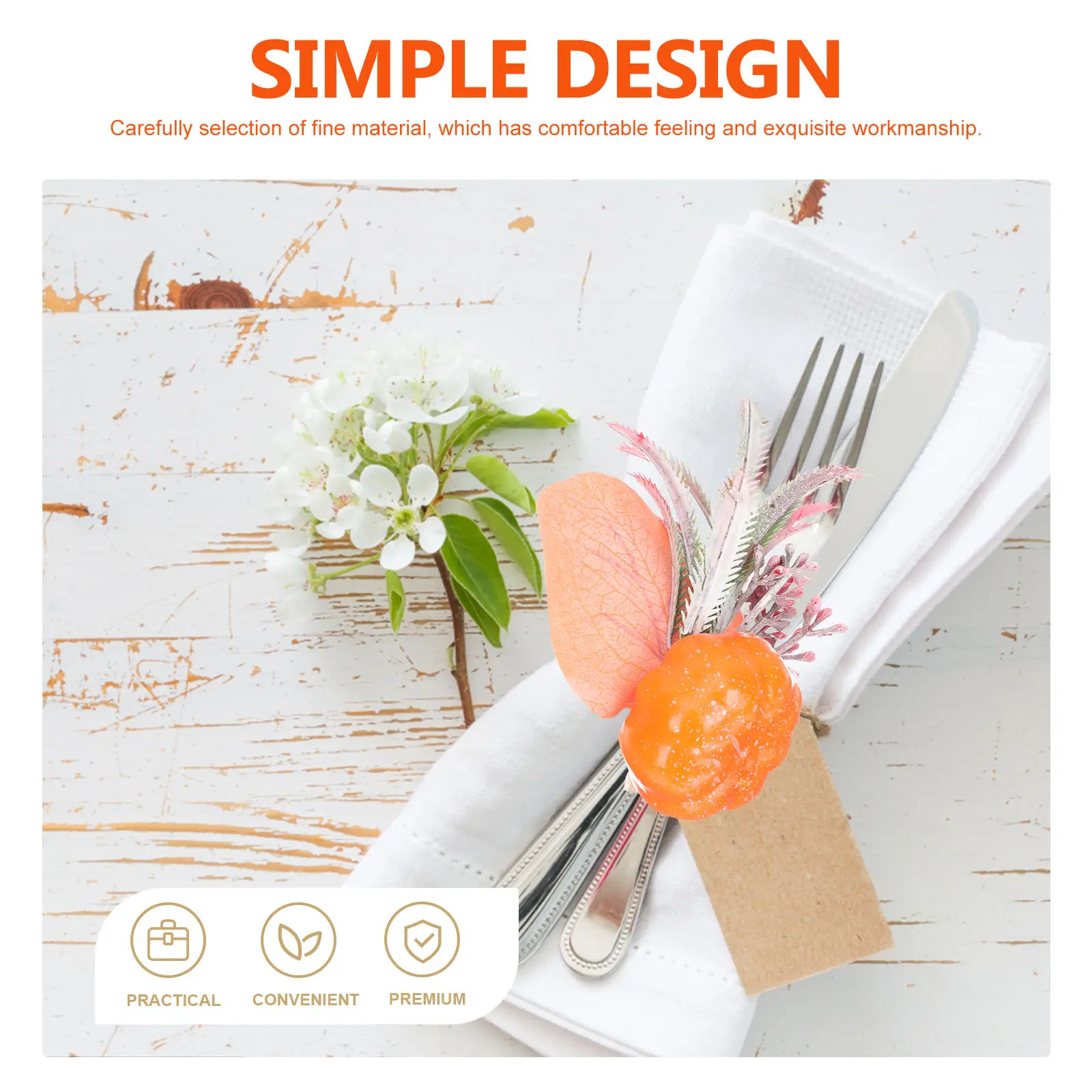6pcs Napkin Rings Elegant WoodLeavesMaterial Party Thanksgiving Fall Themed Home Dinning Decorations Set Assorted Color