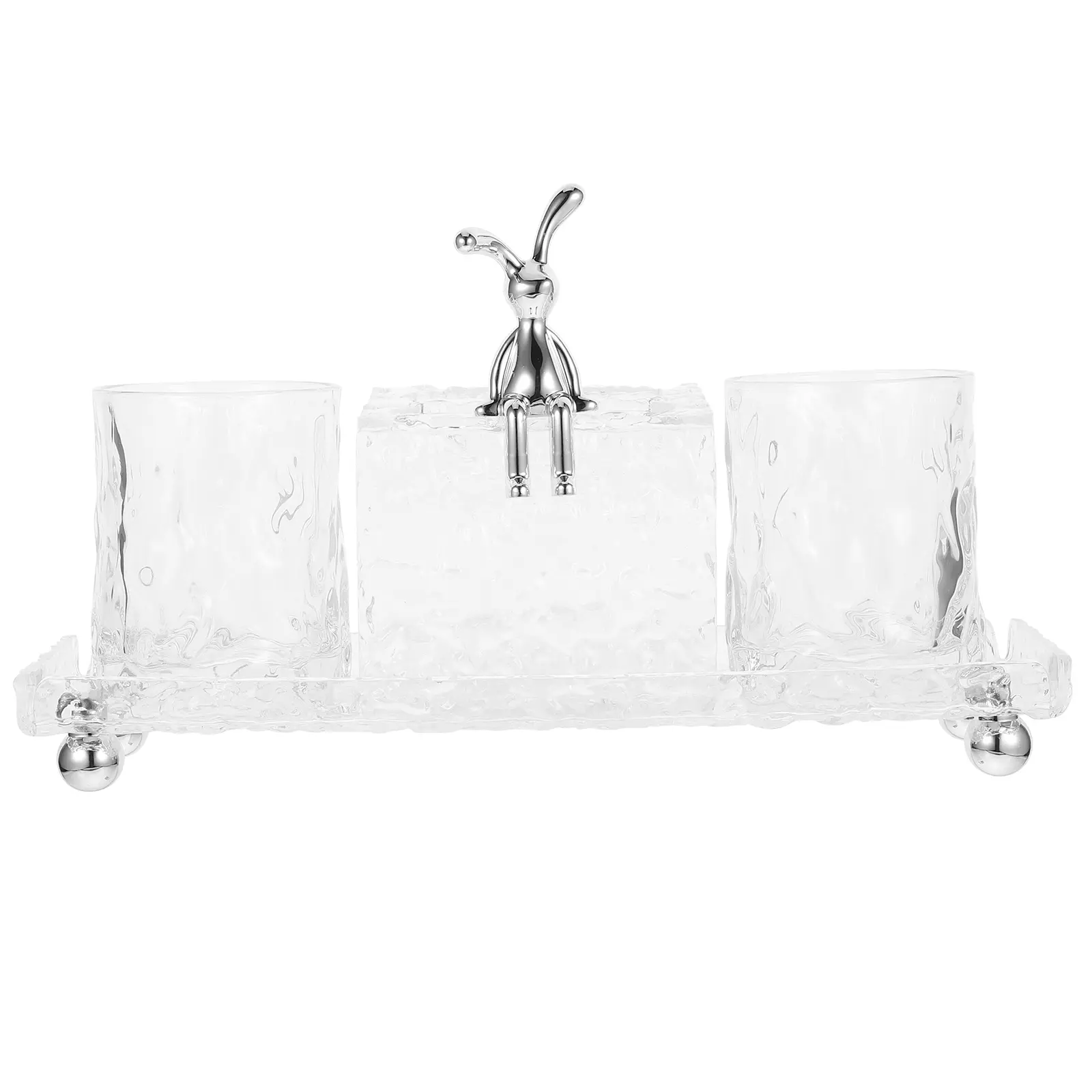 Sturdy Acrylic Toothbrush Holder Tooth Cup Bath Countertop Organizer for Electric Toothbrush Shaver Cleansing Tools Reusable