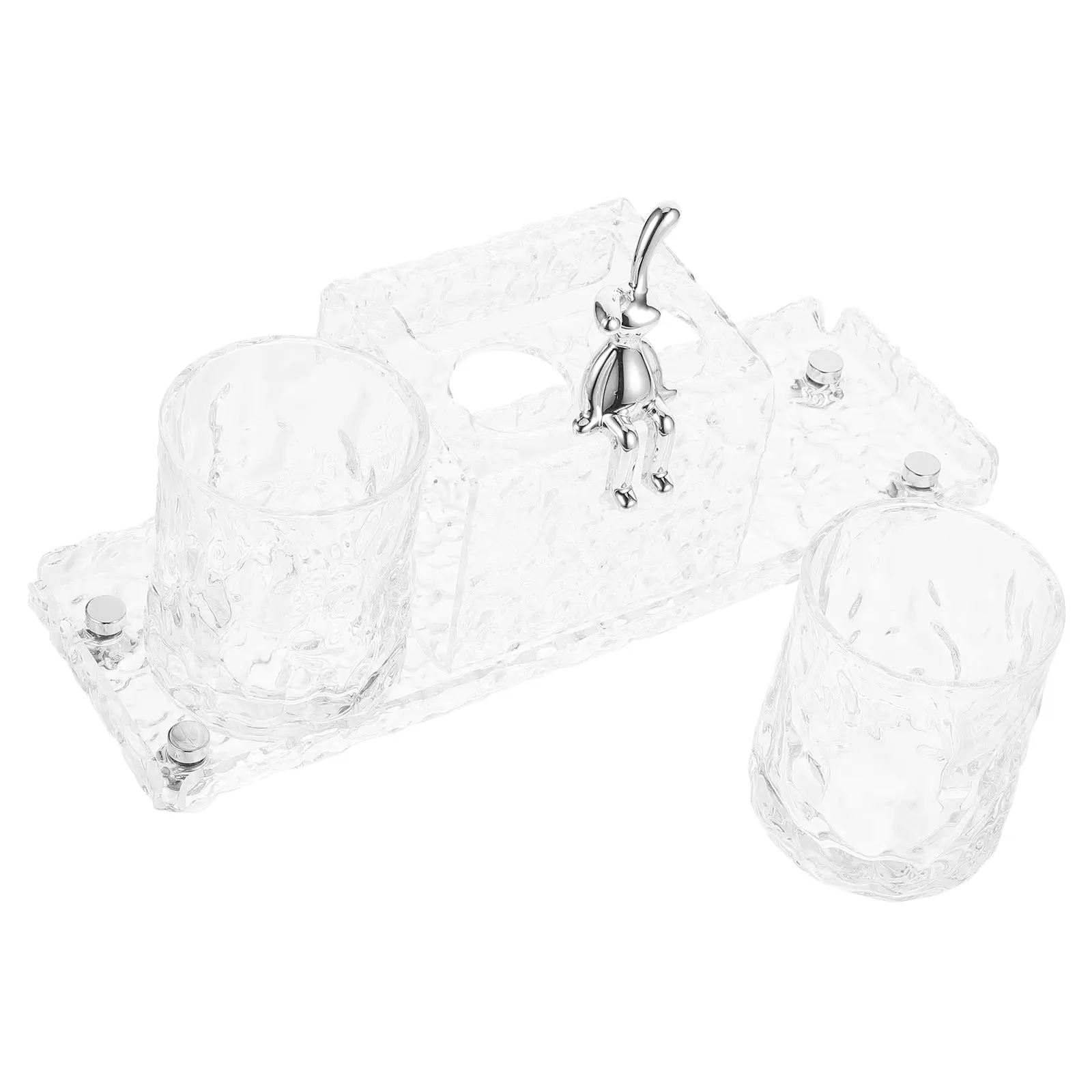 Sturdy Acrylic Toothbrush Holder Tooth Cup Bath Countertop Organizer for Electric Toothbrush Shaver Cleansing Tools Reusable