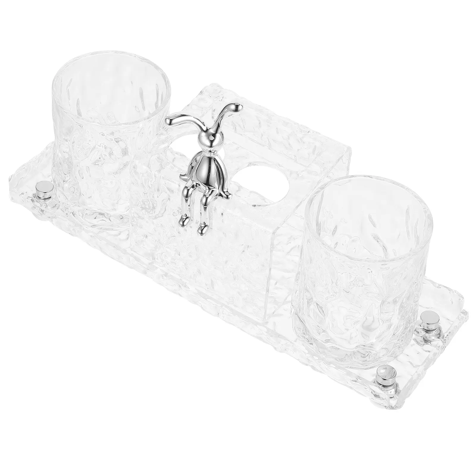 Sturdy Acrylic Toothbrush Holder Tooth Cup Bath Countertop Organizer for Electric Toothbrush Shaver Cleansing Tools Reusable