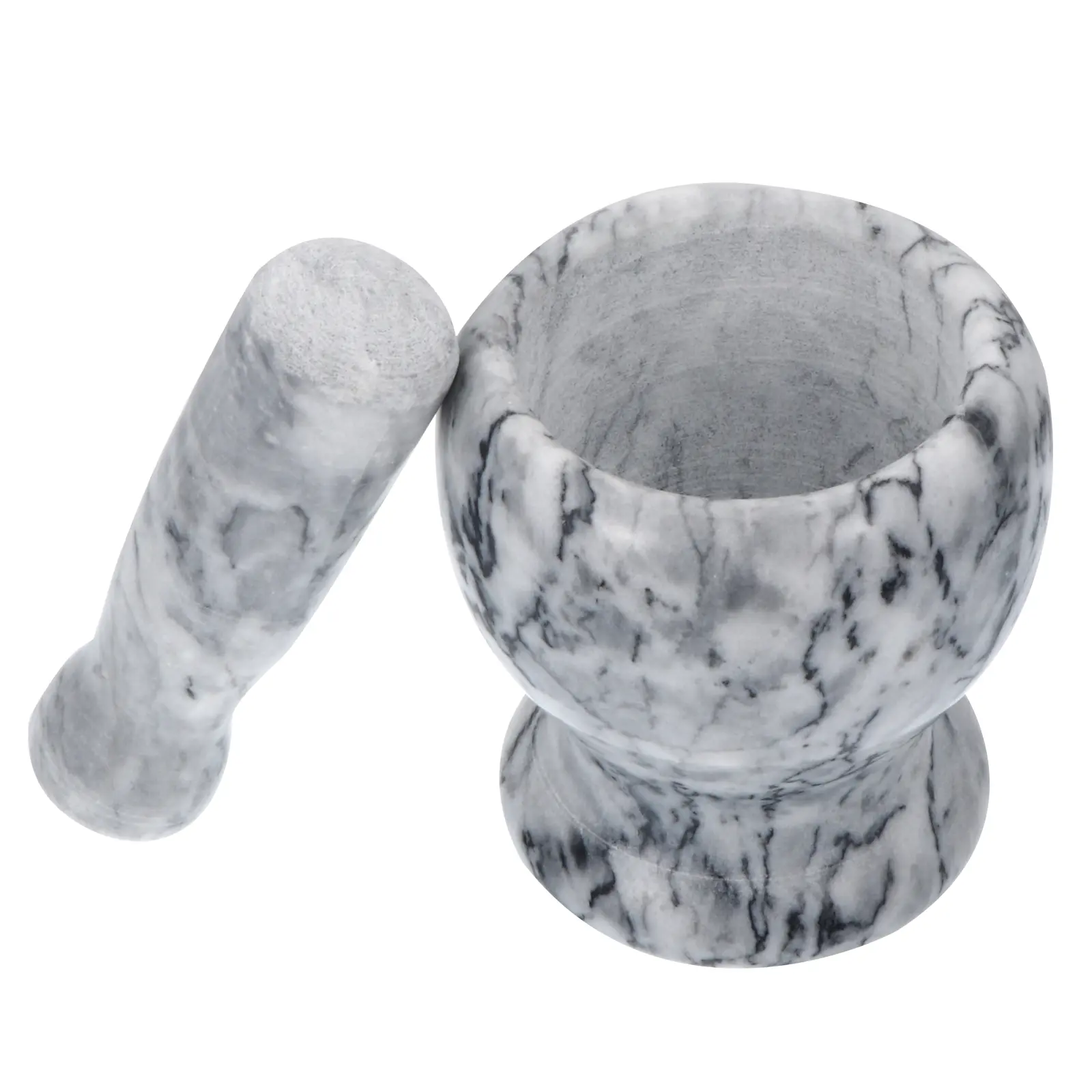 Garlic Mortar Masher Crusher Grinder Accessory Set Grinding Tool Marble Smasher