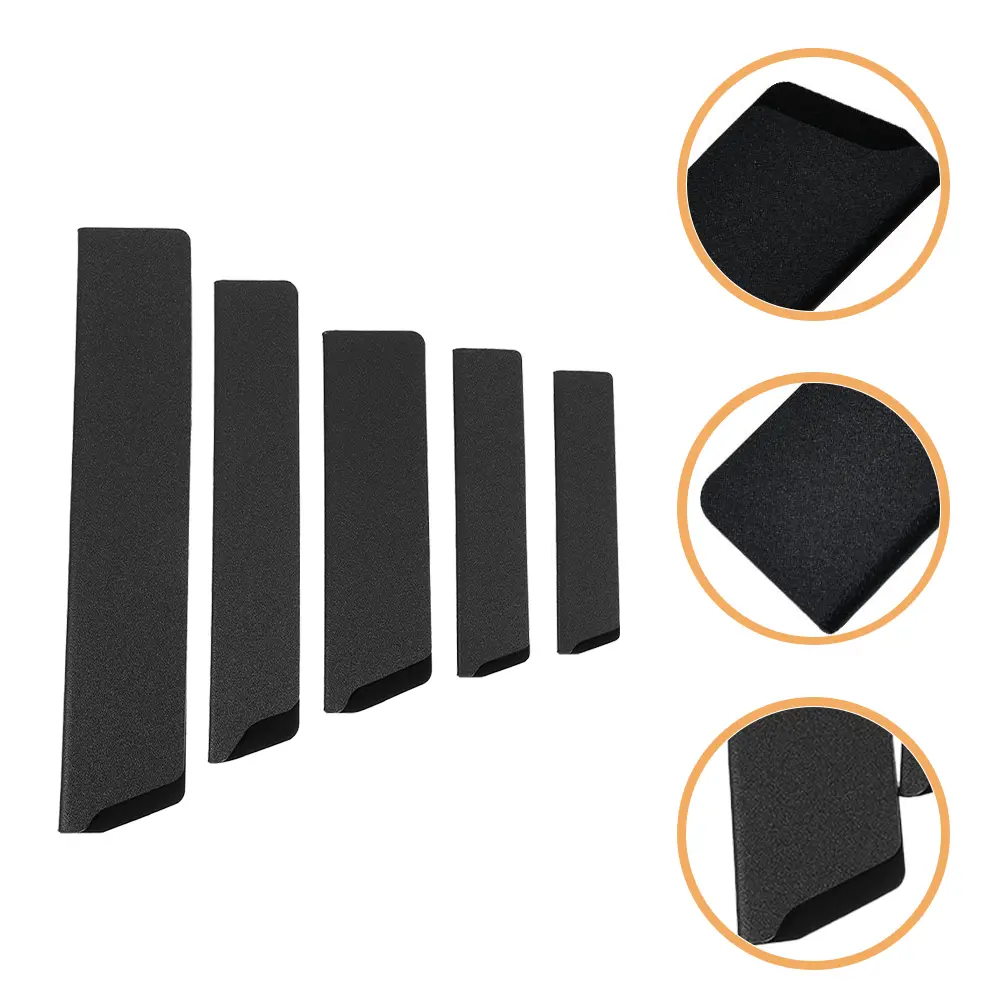 5pcs Knife Sheath Set 13 5x2 15 6x4 3cm 16 5x3 3cm 21x3 5cm 26x4 8cm Flocking Lining Waterproof Cutter Cover Chef Protective