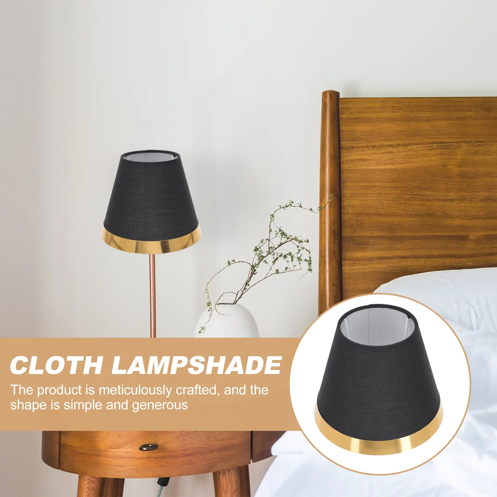 Green Fabric Lampshade Pendant Light Cover Black Cloth Ceiling Modern Style Light Shade Simple Lampshades for Ch eliers Wall