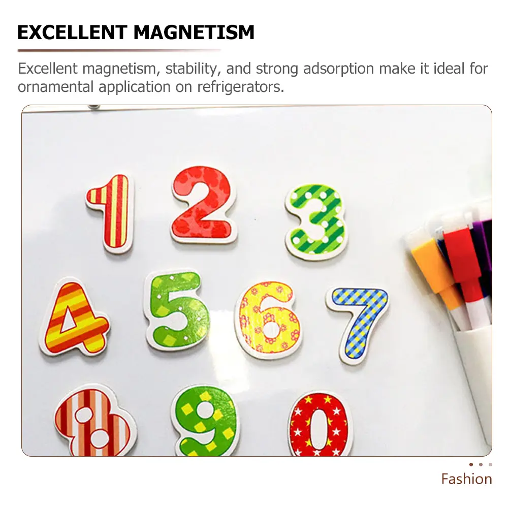 Wooden Letter Stickers Lovely Fridge Decors Children DIY Magnets Creative Magnetic Cute fridge stickers kitchen decorative art