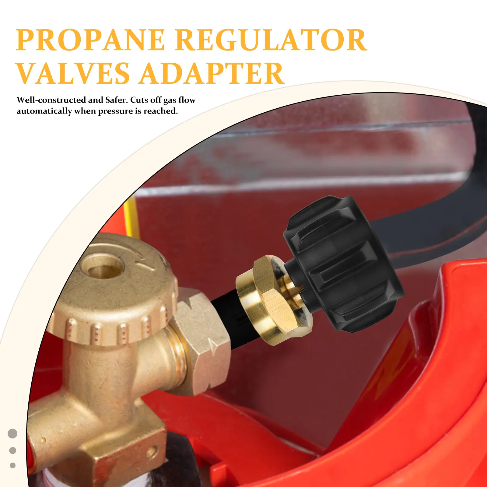 Portable Propane Tank Adapter Metal Gas Connector Coupler Refill Converter Camping Cooking Fits 1lb Cylinder Kitchen