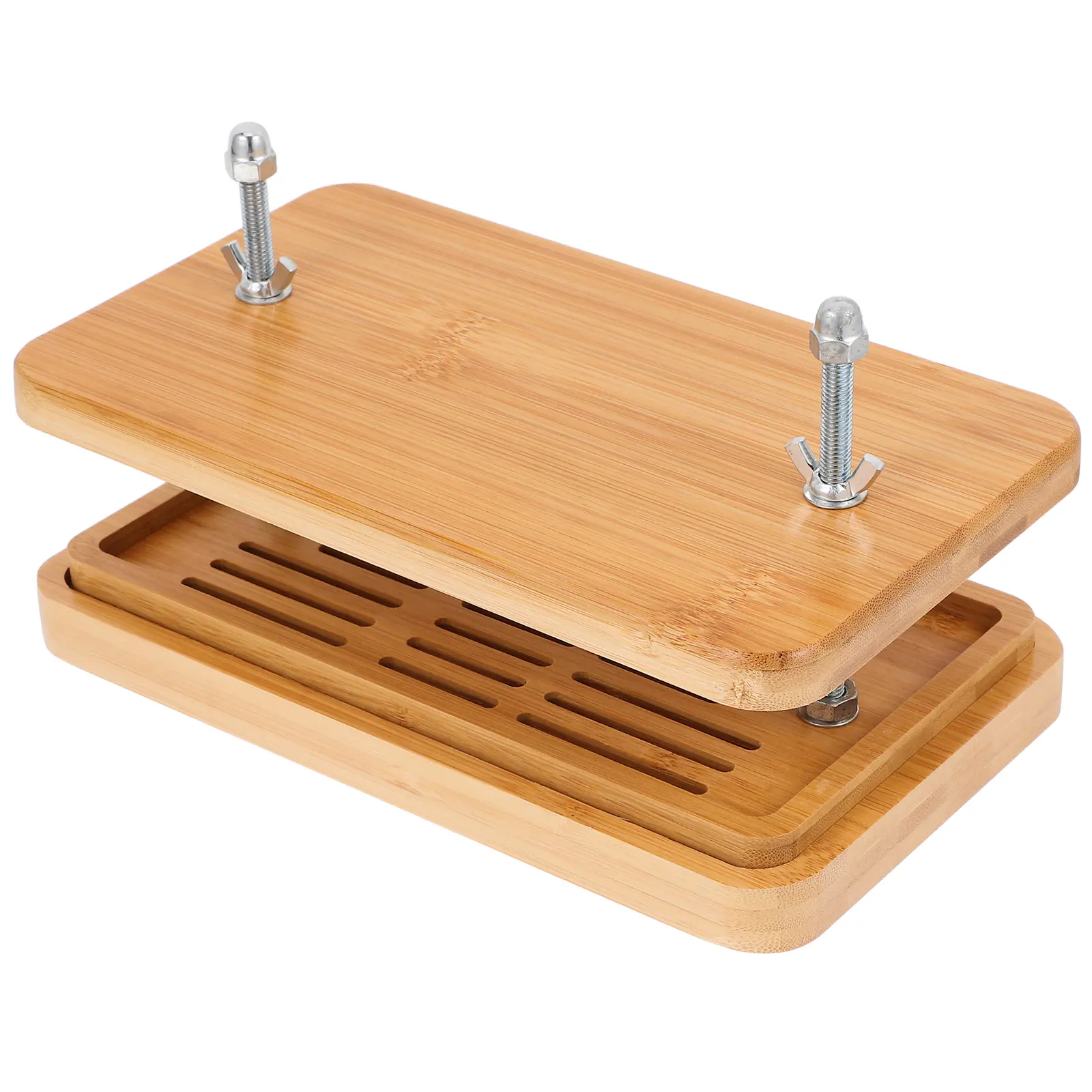 1pc Tofu Press Bamboo Maker Kitchen Tool Soybean Curd Mold Filter Strainer DIY Triple Layer Drainage Tray Water Separator