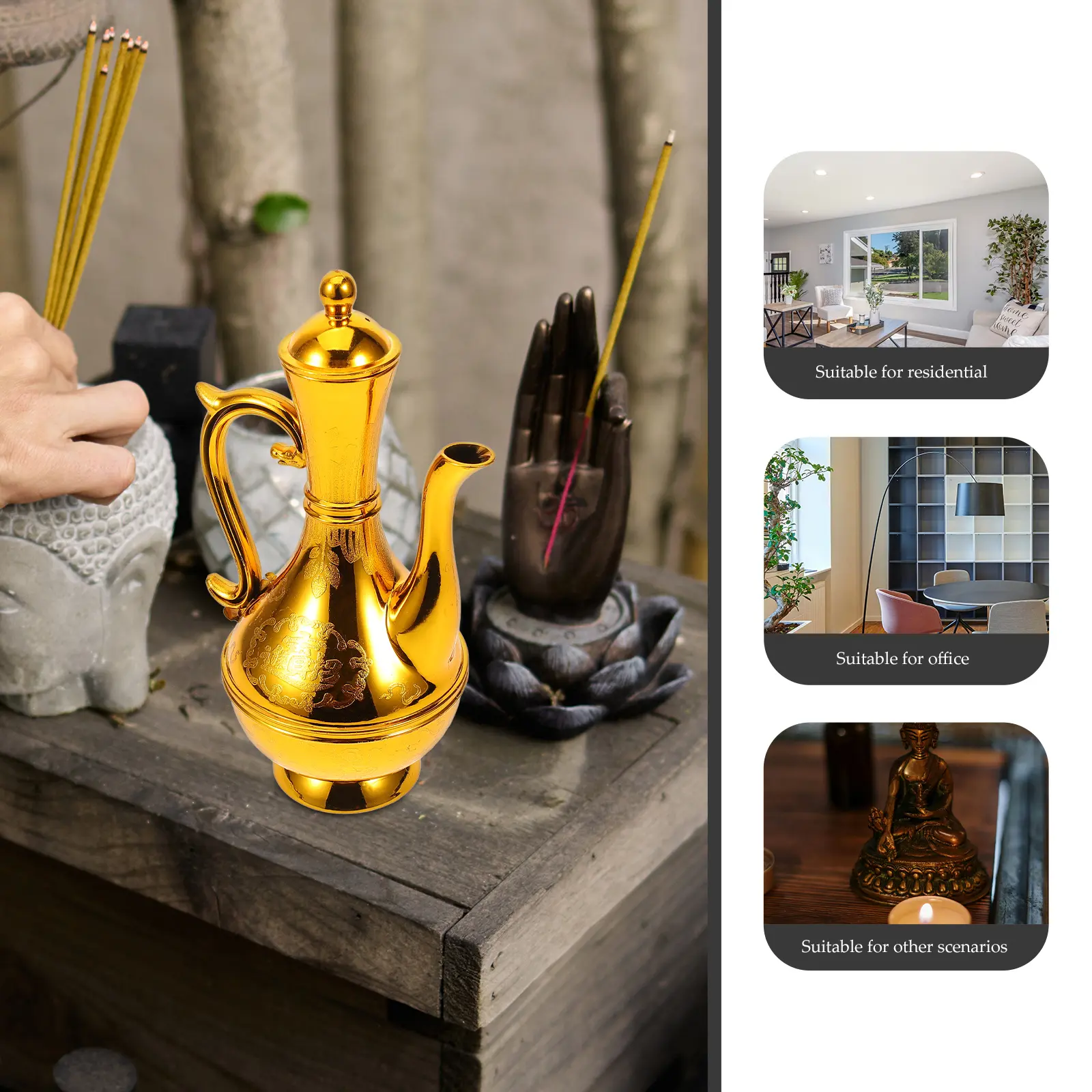 Plastic Wine Jug Decorative Teapot Cup Fine Workmanship Small Size Rational Capacity Unique Style Artistic Atmosphere