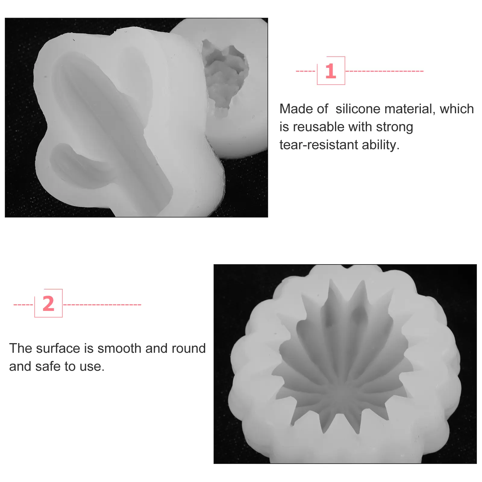 10pcs Silicone C Molds for Making DIY Aromatic C les Wax Soap Flowers Reusable Safe C Molds Silicone Flexible