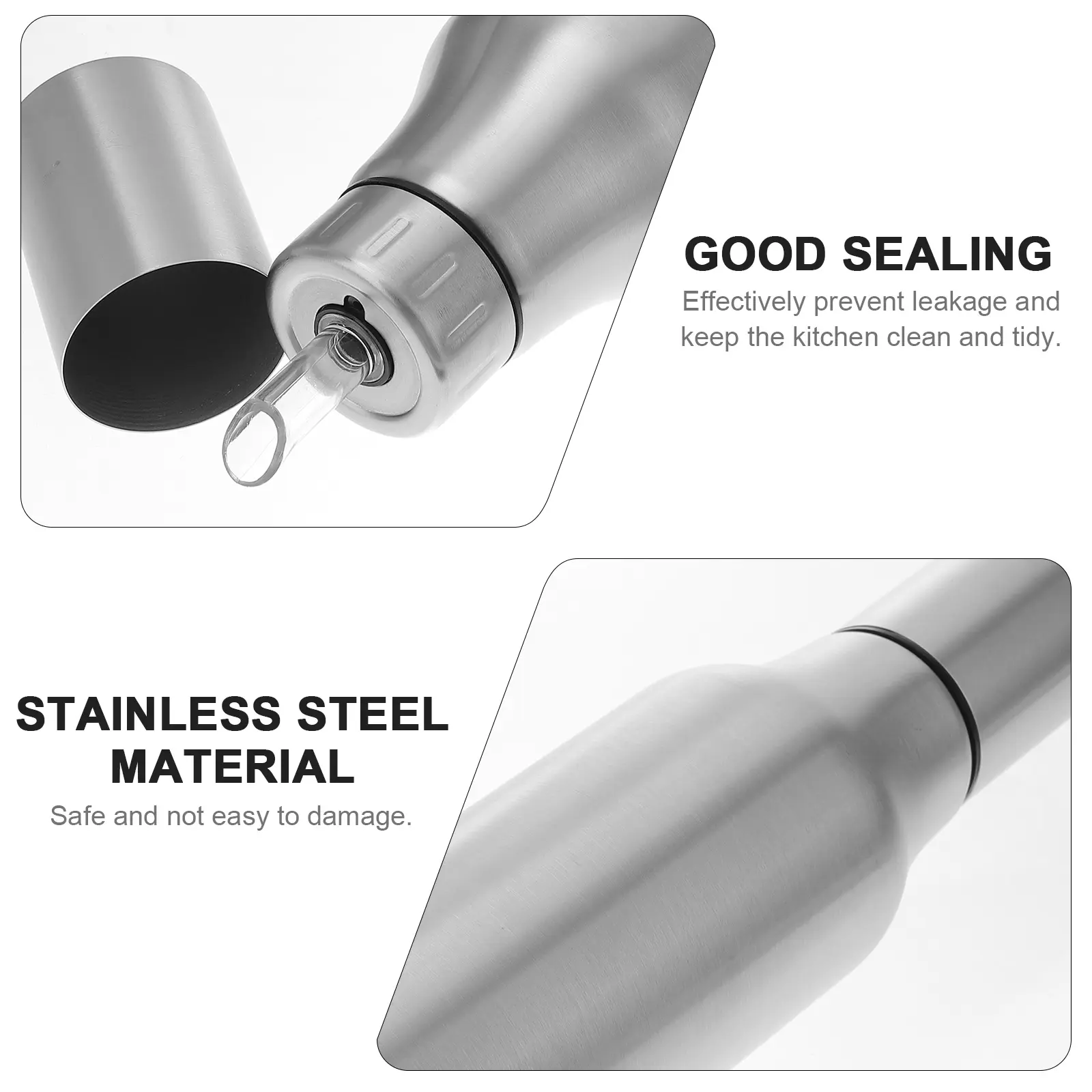 Stainless Steel Stainless Steel Oil Container Can Holder Leakproof Kitchen Supply Container Home Bottle Oil Pot Storage Strainer