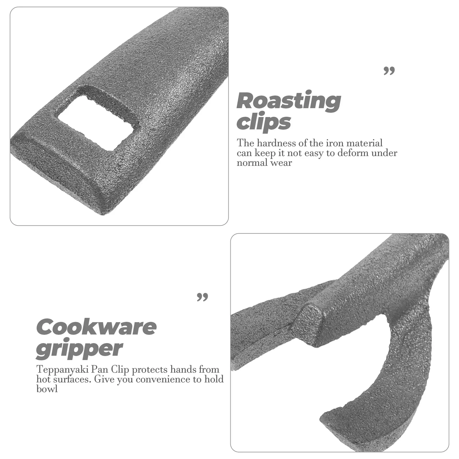Heavy Duty Iron Plate Clip Anti-Scald Hot Bowl Gripper Pan Clamp Kitchen Tool Humanized Design Bbq Grilling Roasting Teppanyaki