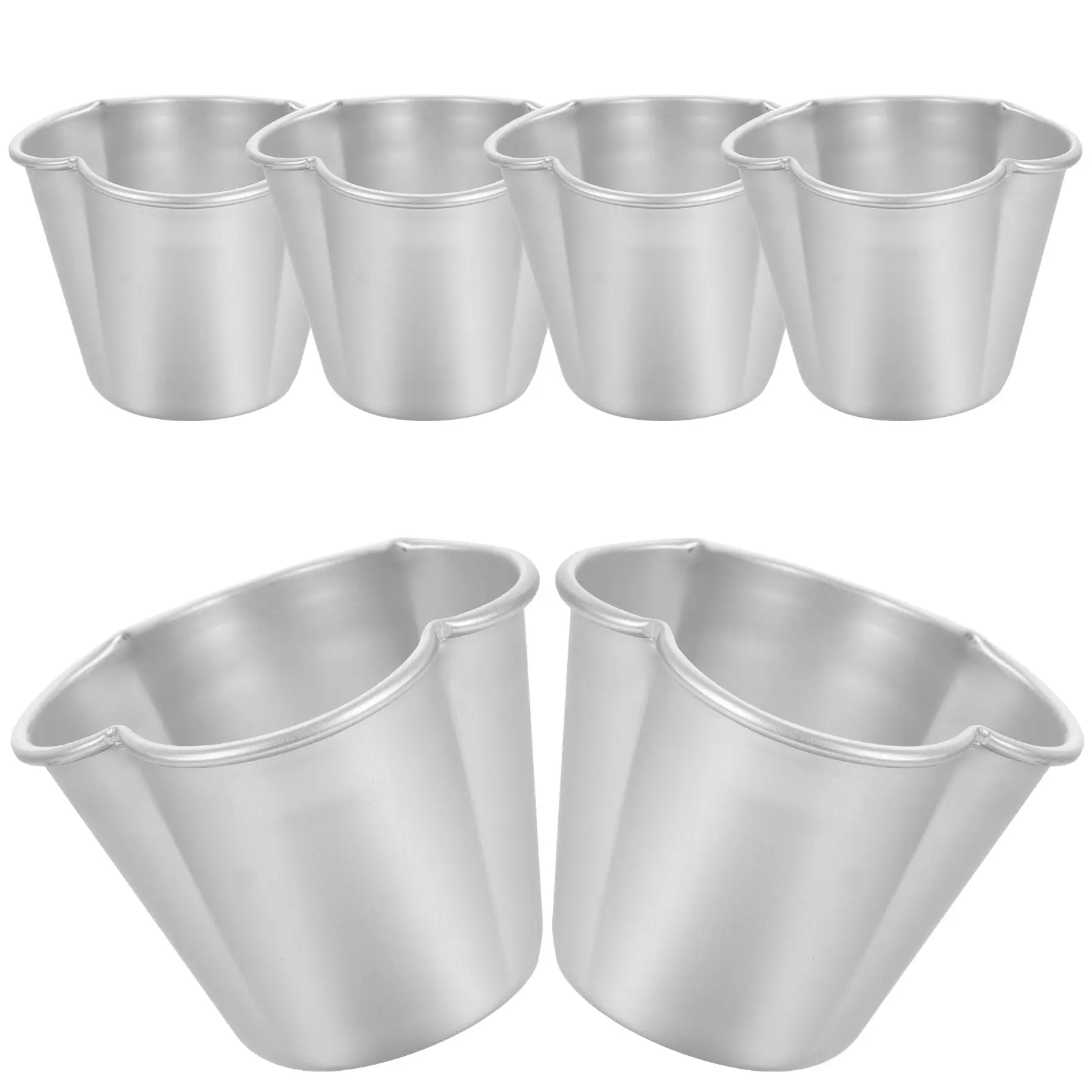 6pcs Mini Muffins Cake Mold Silver Egg Tart Pudding Molds Cupcake Pans Jelly Tools Baking Kitchen Aluminum Non Stick