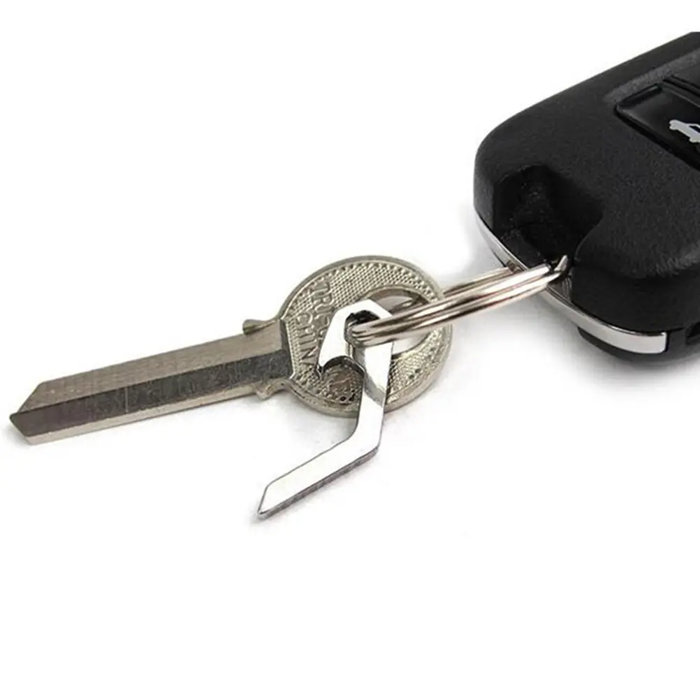 Bottle Opener Keychain Chains for Men Ring Keyring Pendant Creative Stainless Steel