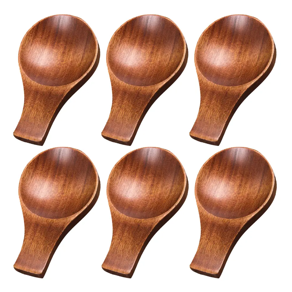 6 Pcs Japanese Seasoning Dish Dipping Sauce Dishes Wooden Containers Serving Bowl Mini Condiment Plates Brown Small Bowls