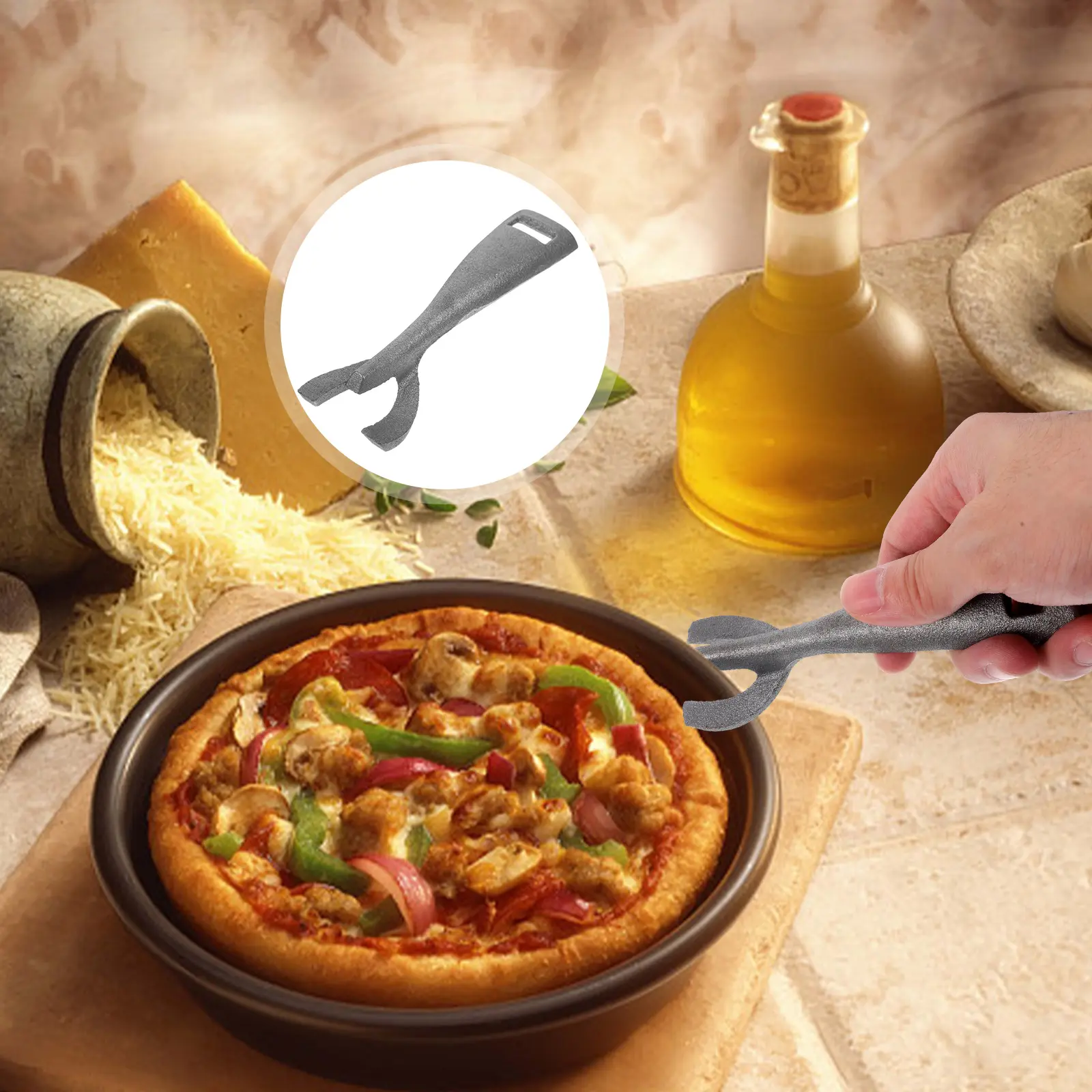 Heavy Duty Iron Plate Clip Anti-Scald Hot Bowl Gripper Pan Clamp Kitchen Tool Humanized Design Bbq Grilling Roasting Teppanyaki