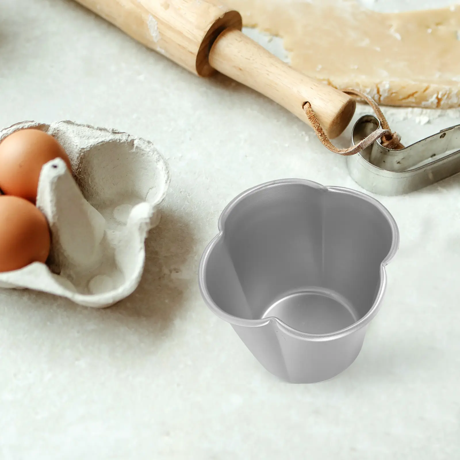 6pcs Mini Muffins Cake Mold Silver Egg Tart Pudding Molds Cupcake Pans Jelly Tools Baking Kitchen Aluminum Non Stick