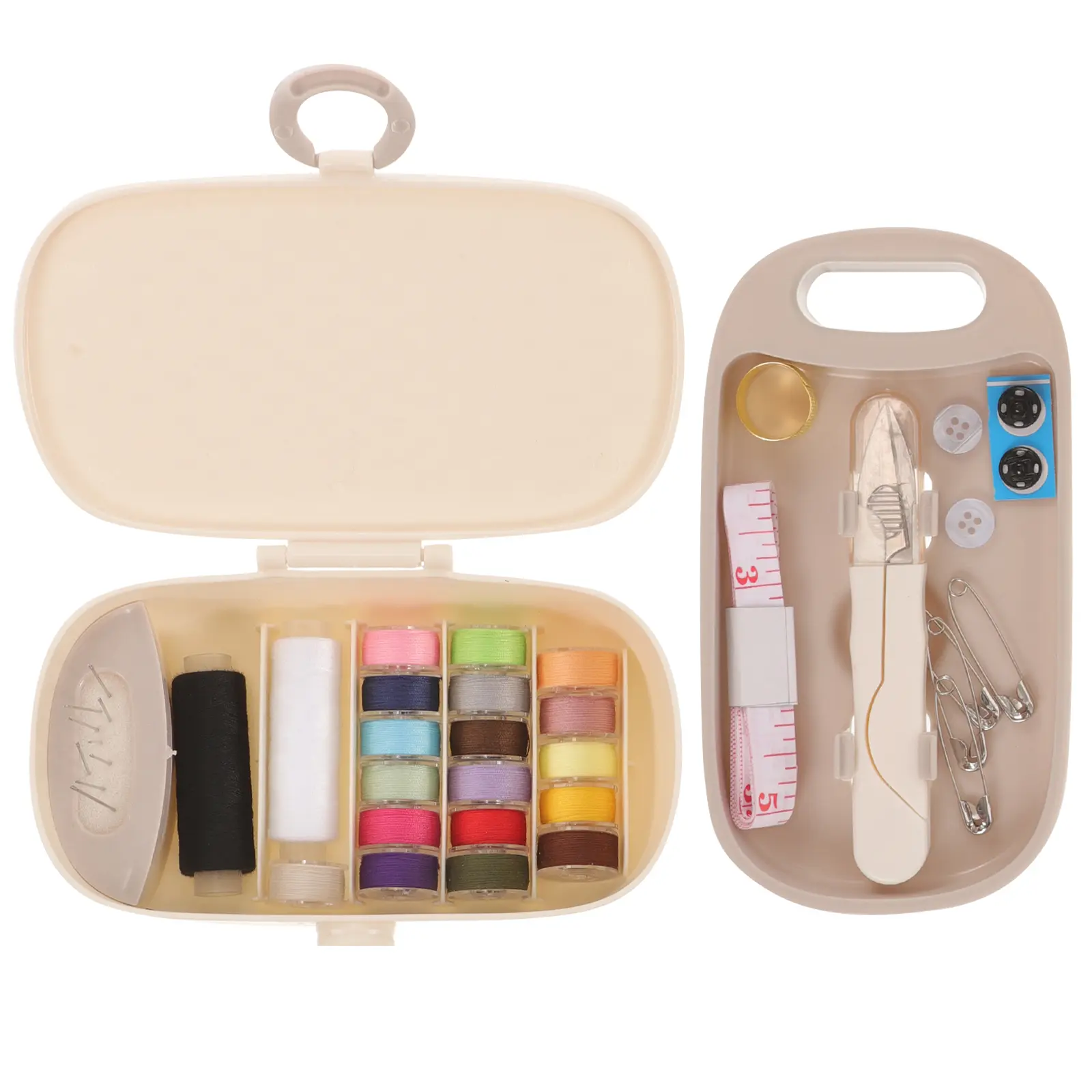 Sewing Storage Box White Gray Needle Thread Kit Portable Embroidery Tool Compact Household Accessories ganizer
