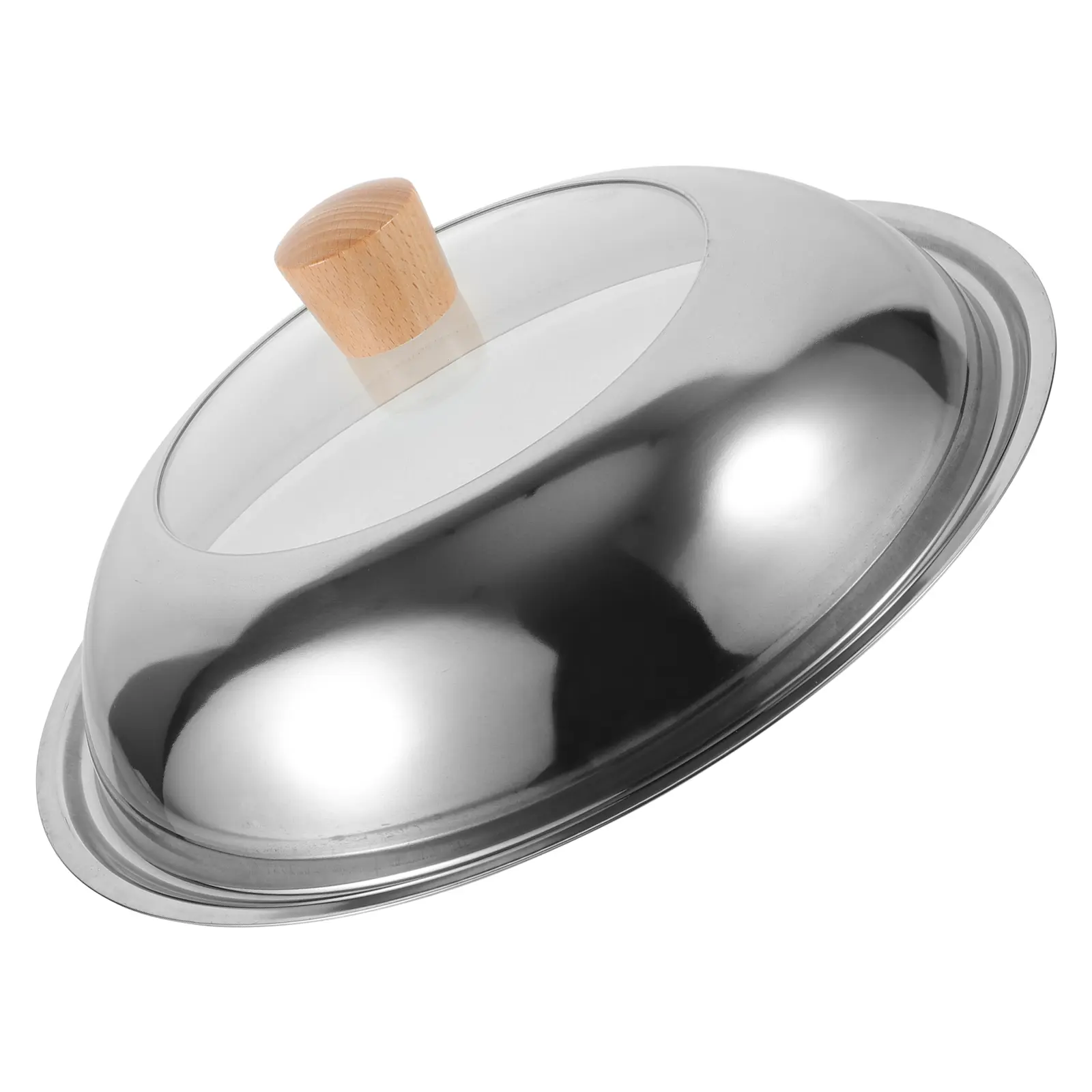 Tempered Glass Lid 30cm Stainless Steel Pan Cover Universal Pot Lids for Cooking Easy Clean Visual Design Anti Scald