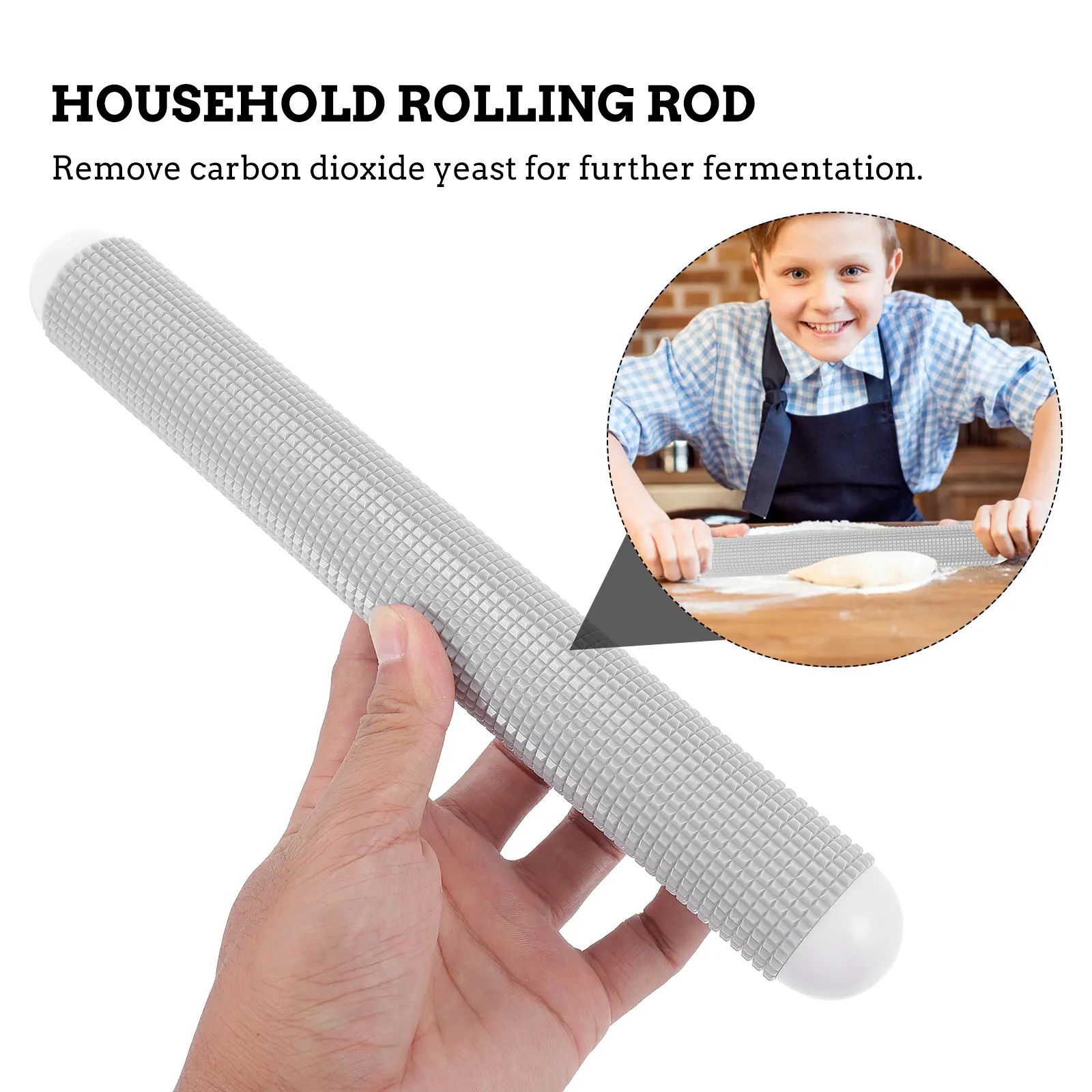 2pcs Kitchen Pastry Tool Abs Dough Dough Stick Stick Rolling Pin Baking Rod Home Use Non Sticky Corrosion Resistance