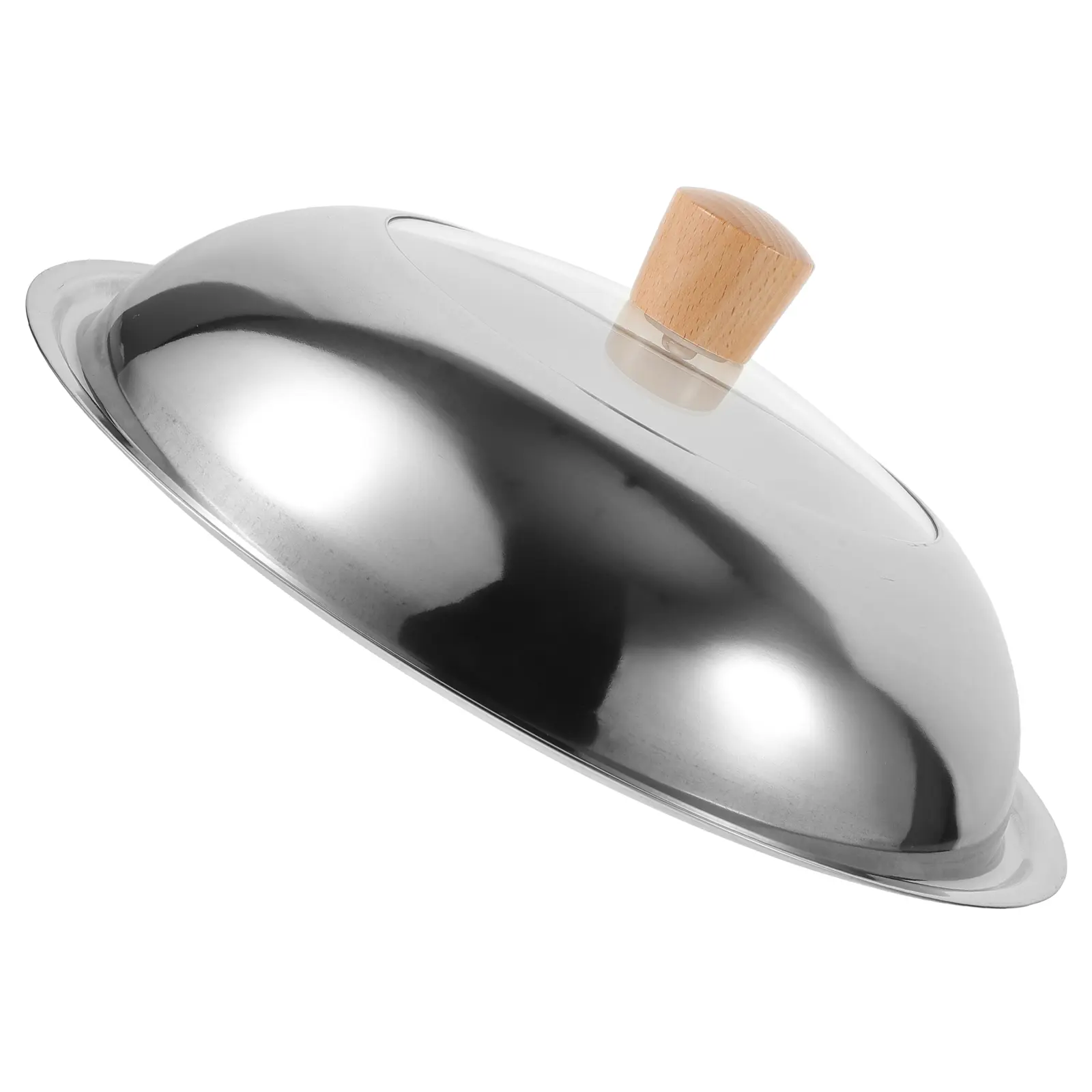 Tempered Glass Lid 30cm Stainless Steel Pan Cover Universal Pot Lids for Cooking Easy Clean Visual Design Anti Scald