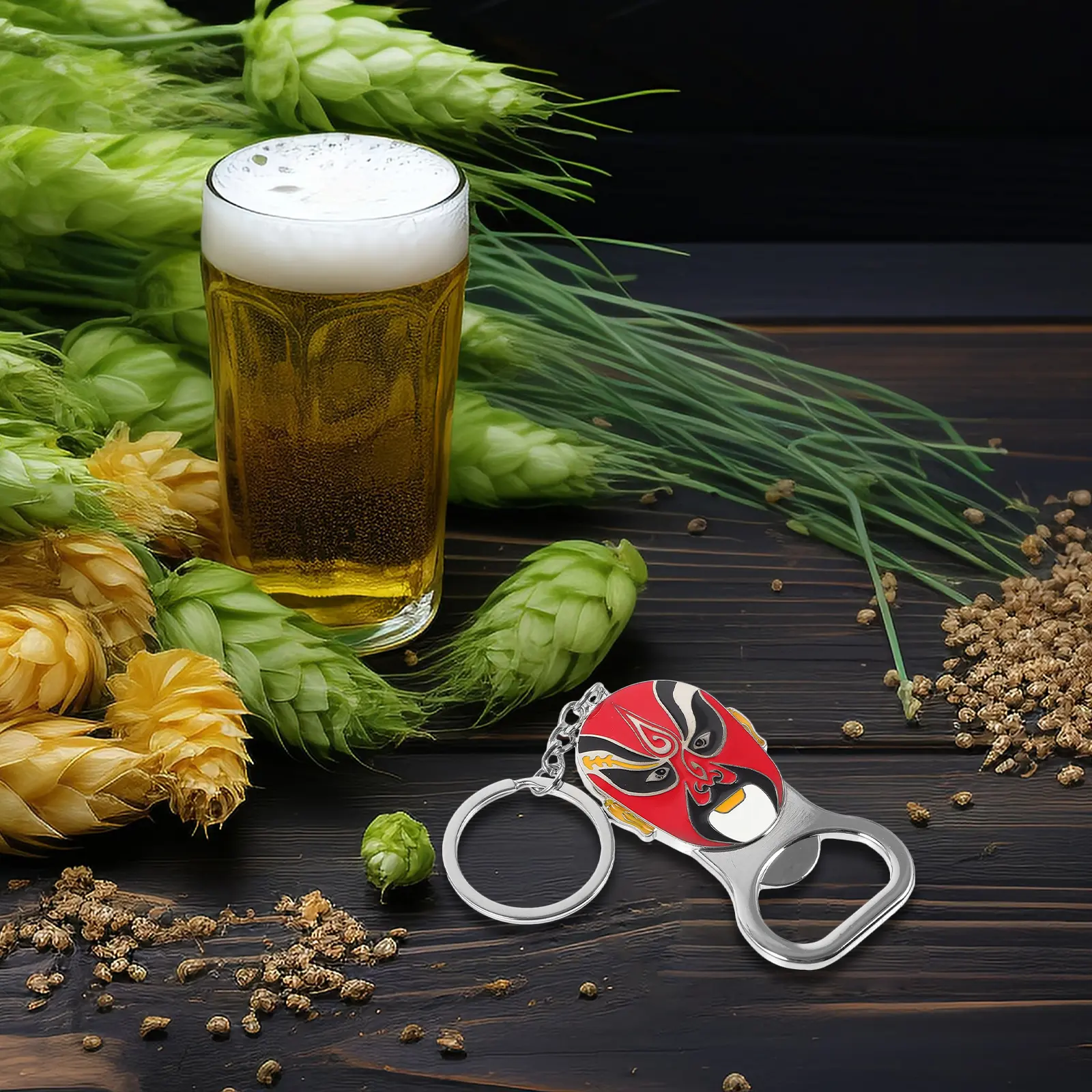 Multifunctional Bottle Keychain Flat Design Small Bulk Cap Remover Metal Spanner Key Bottle Opener Beer Opener Soda Tool