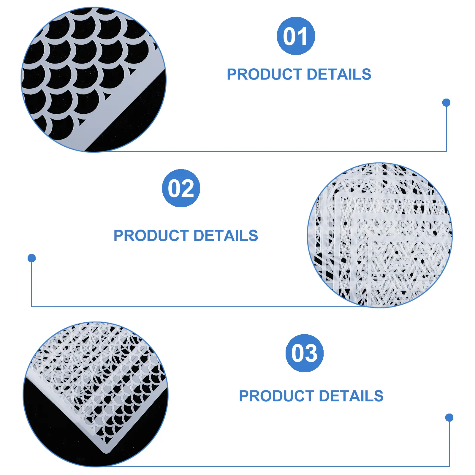 9pcs Painting Template Stencils Craft Reusable Drawing Mold Plastic Beautiful Hollow Patterns Washable Durable Easy Clean Safe