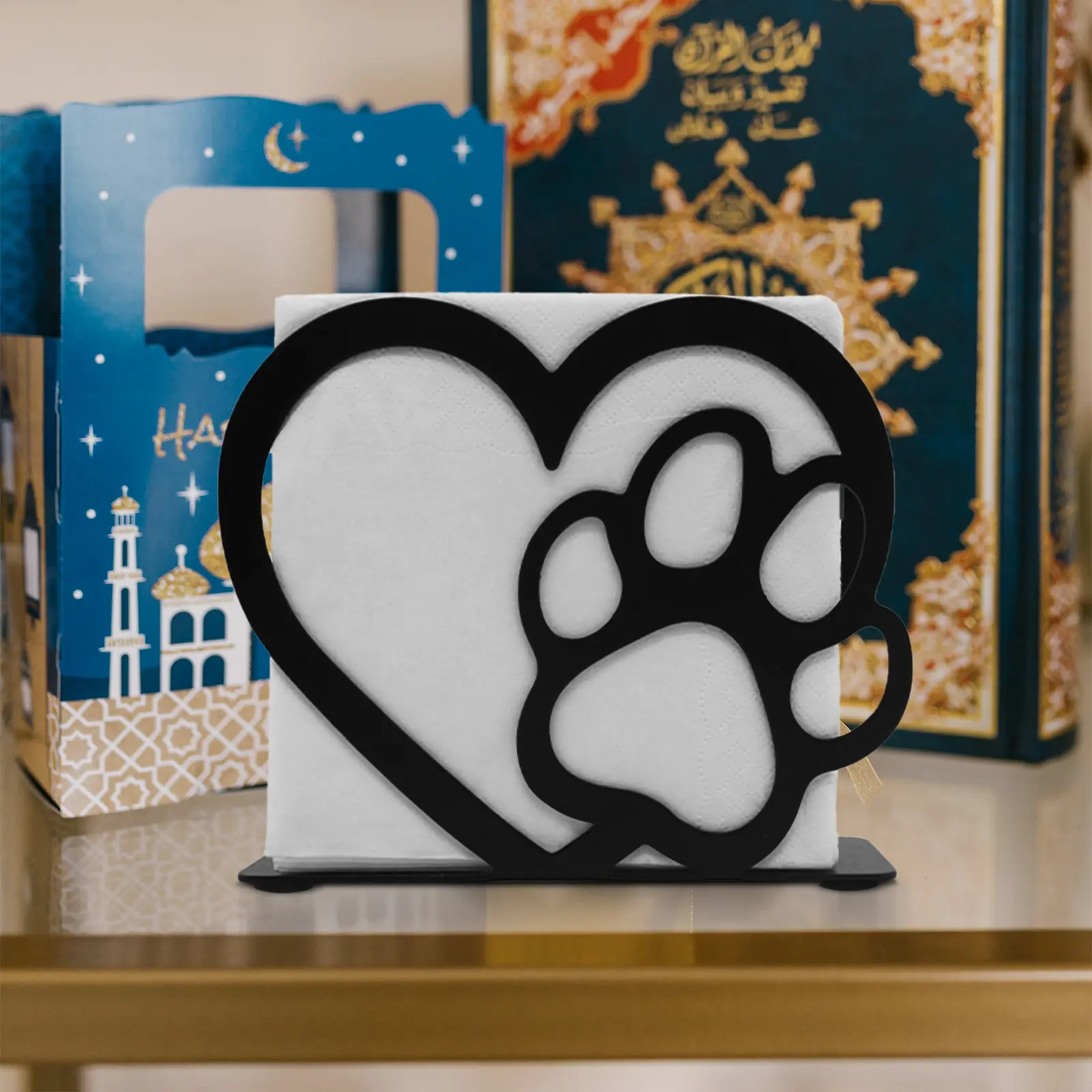 Vertical Napkin Holder Tissue Dispenser Kitchen Table Coffee Shop Rustic Home Decor Iron Material Space Saving Storage Solution
