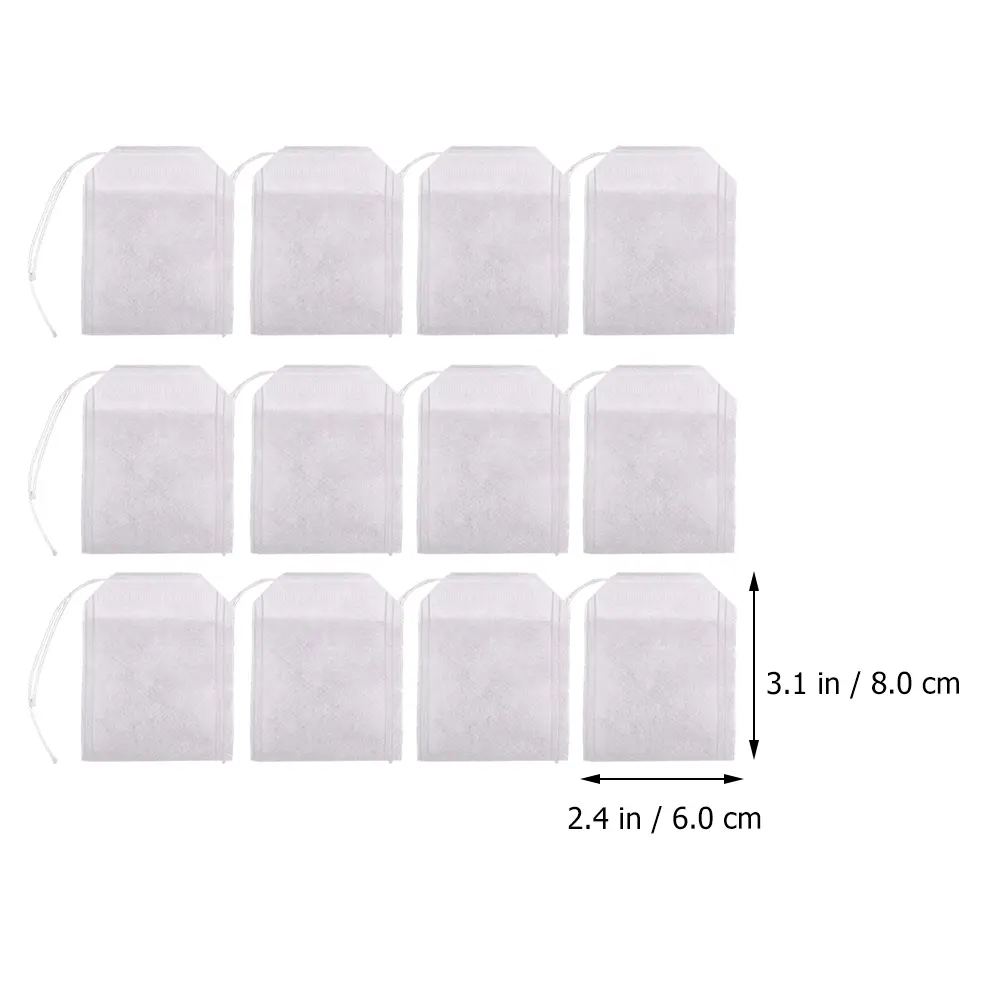 300pcs Non Woven Tea Bags Lightweight Remove Loose Leaf Coffee Herbs Powder Gift Decoction Filter Brewer Mug