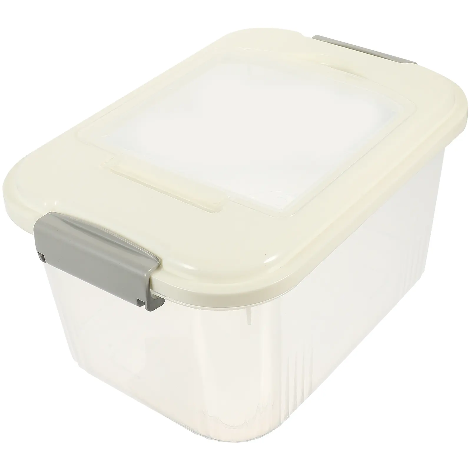 Transparent Rice Bucket Large Capacity PP Food Grade Airtight Storage Container For Kitchen Flour Soybeans Cereal Box