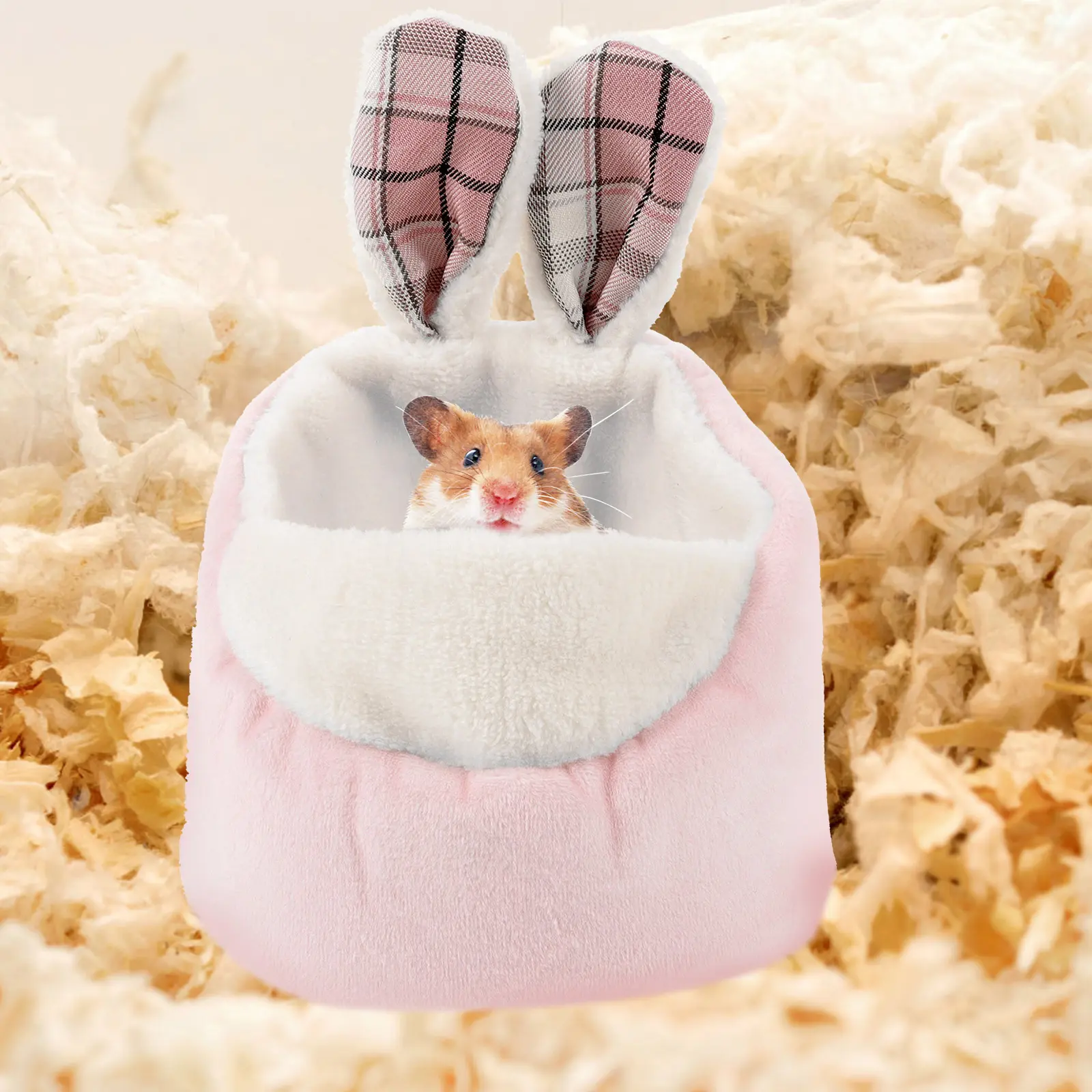 Pet Bed Small Animal House Pink Hamster Nest Warm Cozy Guinea Pig Rat Squirrel Hedgehog Bedding Soft Washable Durability