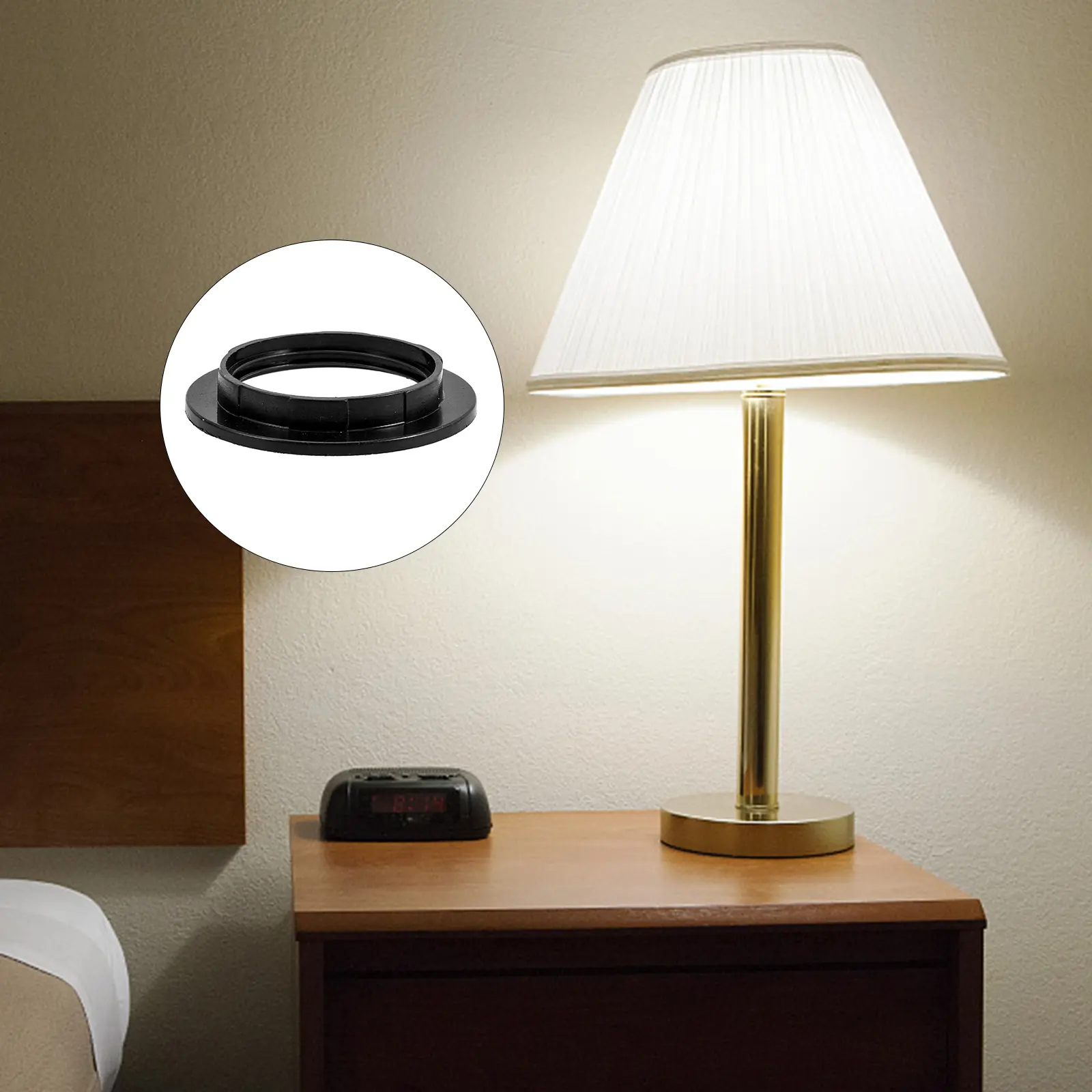 Shade Ring Plastic Durable E27 Adapter for Table Floor Chandelier Parts Replacement Easy Install Long Lasting Not for Table