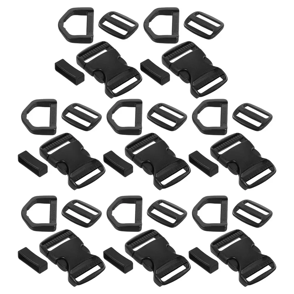 8 Sets Pet Collar Buckles Adjustable Webbing Strap Buckle Set for Dog Collar Handbag Hardware Long Lasting Dog Accessories