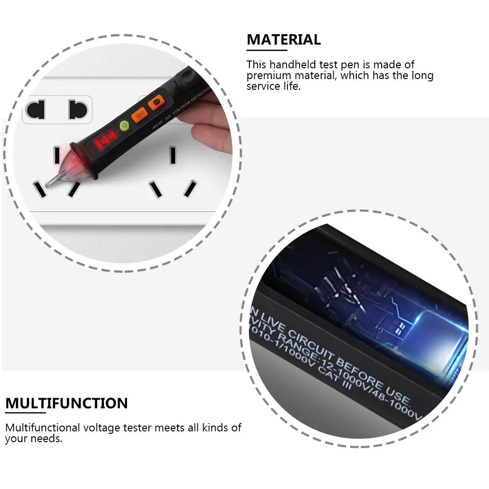 Noncontact Inductive Test Pen Multifunctional Voltage Tester Electrician Tool Flashlight Design Non Contact Electricity Tester
