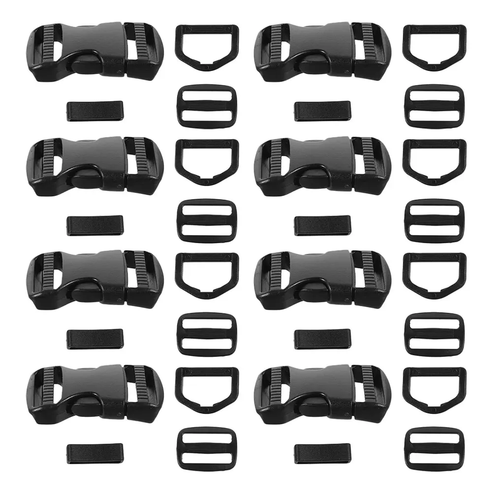 8 Sets Pet Collar Buckles Adjustable Webbing Strap Buckle Set for Dog Collar Handbag Hardware Long Lasting Dog Accessories