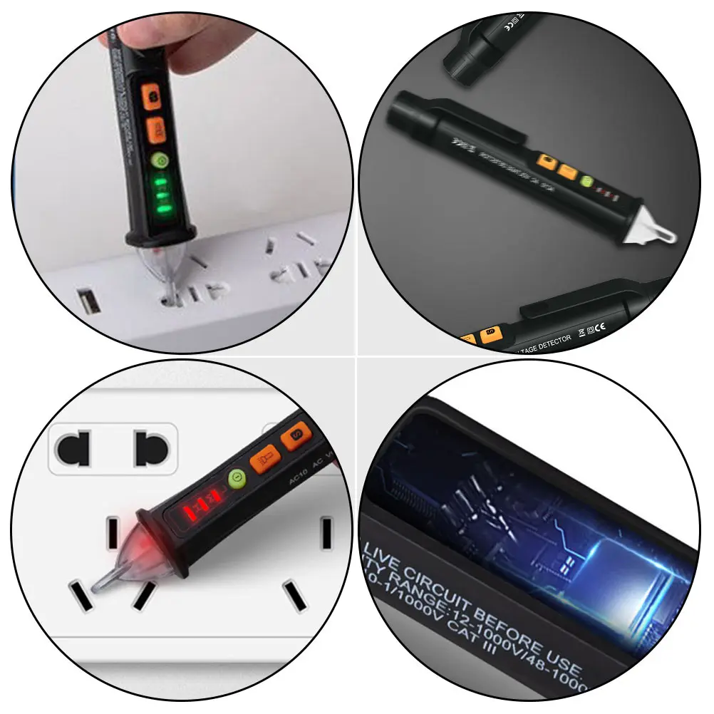 Noncontact Inductive Test Pen Multifunctional Voltage Tester Electrician Tool Flashlight Design Non Contact Electricity Tester