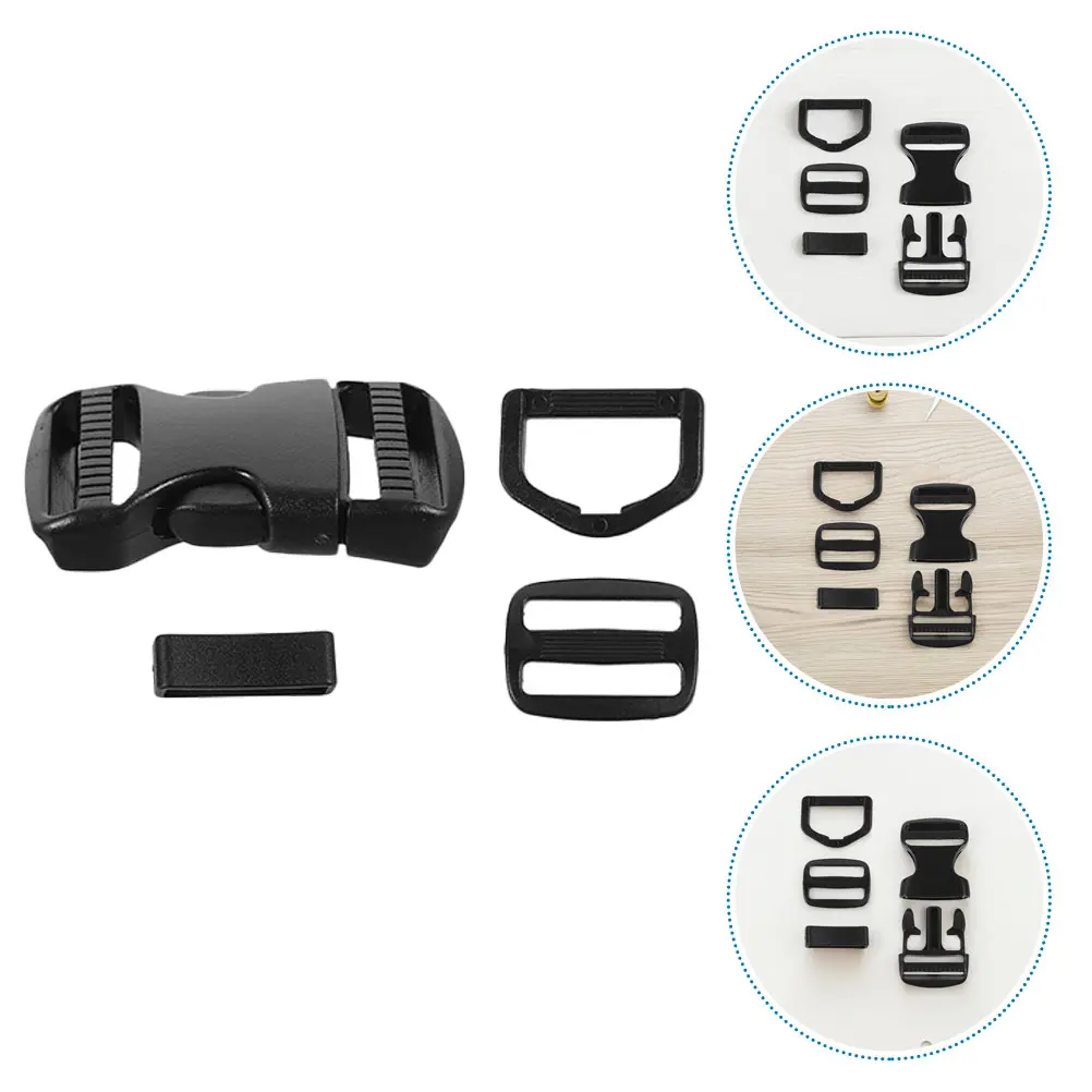 8 Sets Pet Collar Buckles Adjustable Webbing Strap Buckle Set for Dog Collar Handbag Hardware Long Lasting Dog Accessories