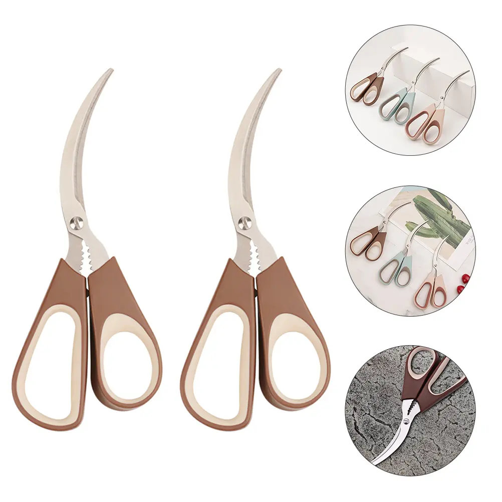 2Pcs Crab 3cr13 Stainless Steel Seafood Tools Lobster Shrimp Shell Remover Kitchen Seafood Scissor Gadgets