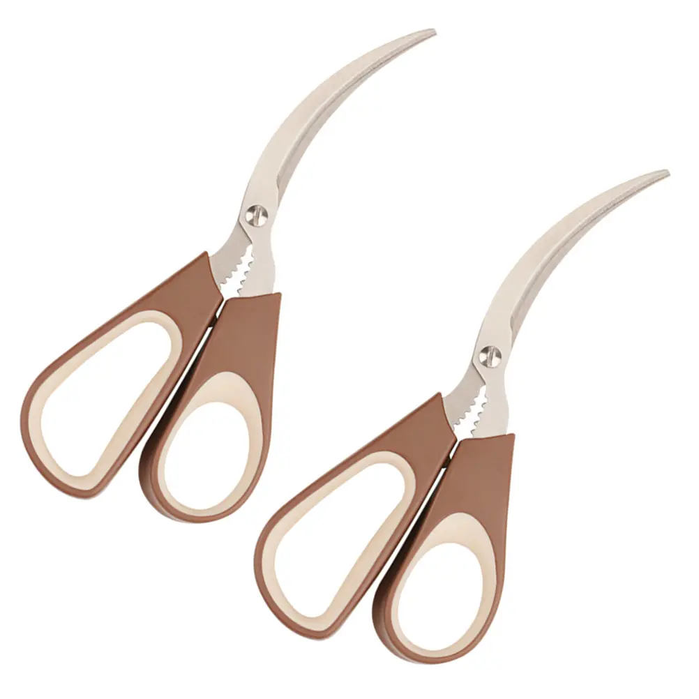 2Pcs Crab 3cr13 Stainless Steel Seafood Tools Lobster Shrimp Shell Remover Kitchen Seafood Scissor Gadgets