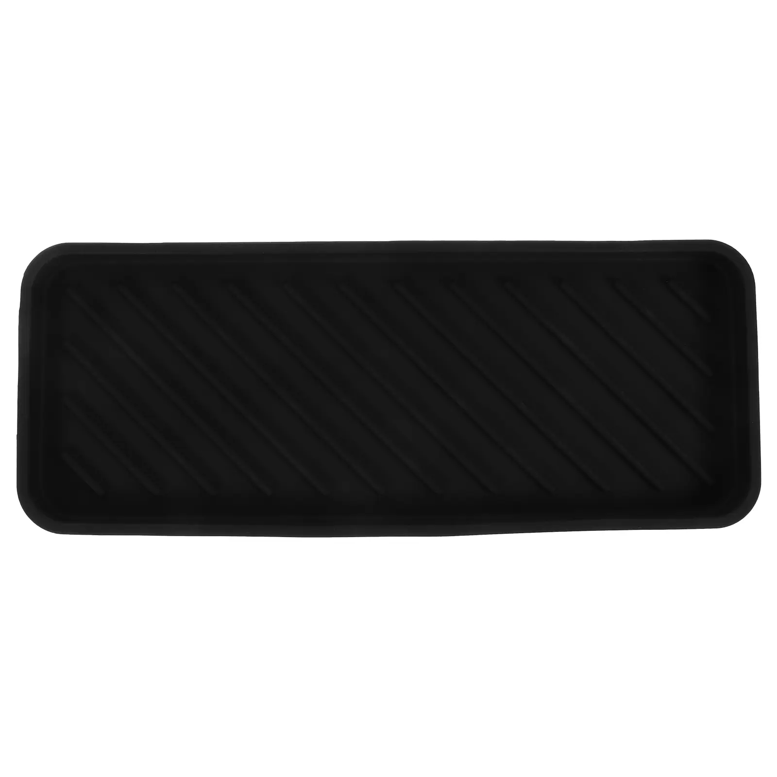2Pcs Silicone Soap Dish Black Bathroom Tray St Multifunctional Holder AntiSlip Design For Bar Soap Sponge Storage