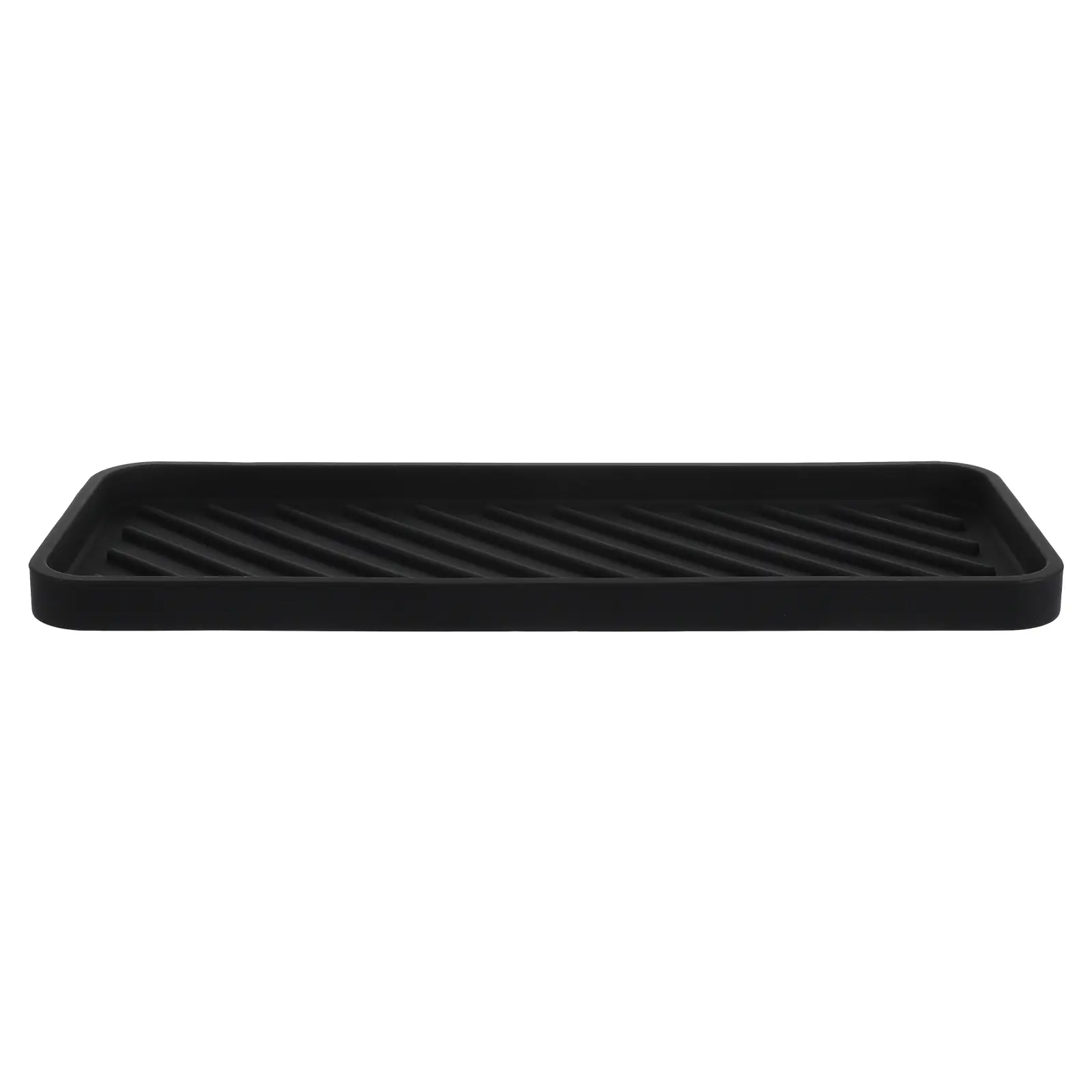 2Pcs Silicone Soap Dish Black Bathroom Tray St Multifunctional Holder AntiSlip Design For Bar Soap Sponge Storage