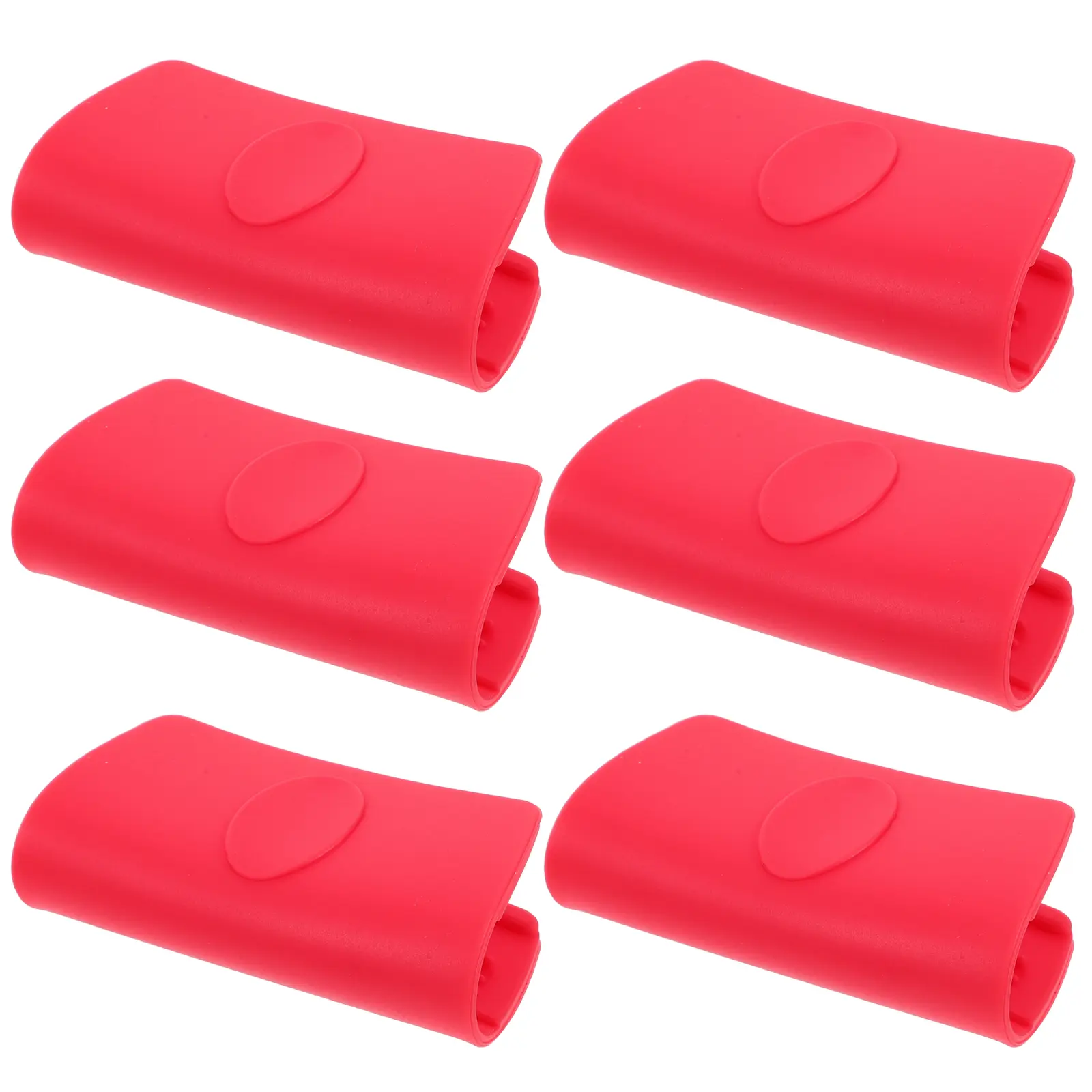 6pcs Silicone Pot H Covers Heat Resistant Antislip Universal Fit Kitchen Gadgets Cookware Accessories Easy Clean Stylish