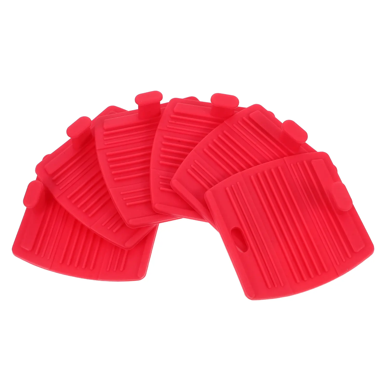 6pcs Silicone Pot H Covers Heat Resistant Antislip Universal Fit Kitchen Gadgets Cookware Accessories Easy Clean Stylish