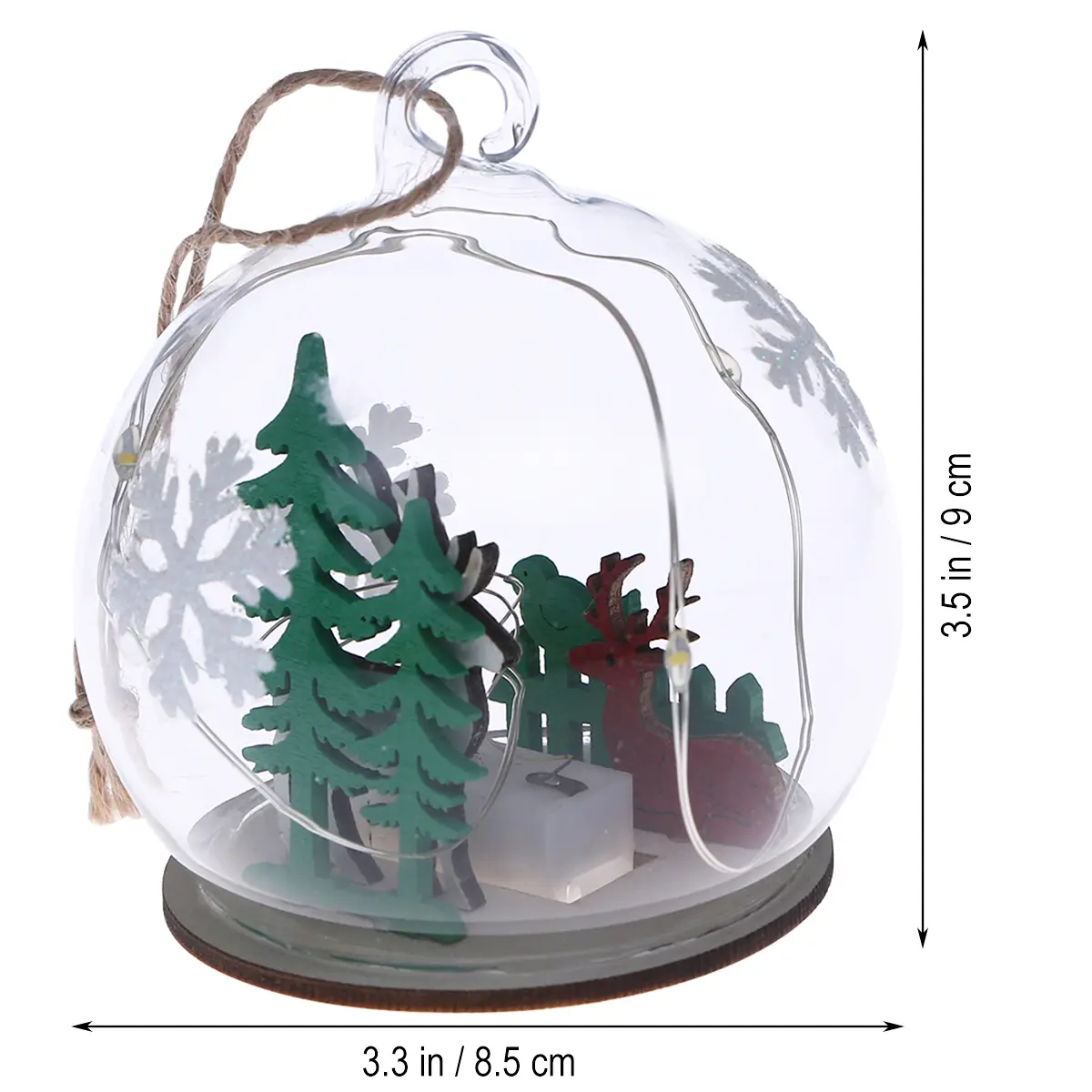 Dreamy and Elegant Light LED Lights Decoration Christmas Tree Living Room Ornament Glass